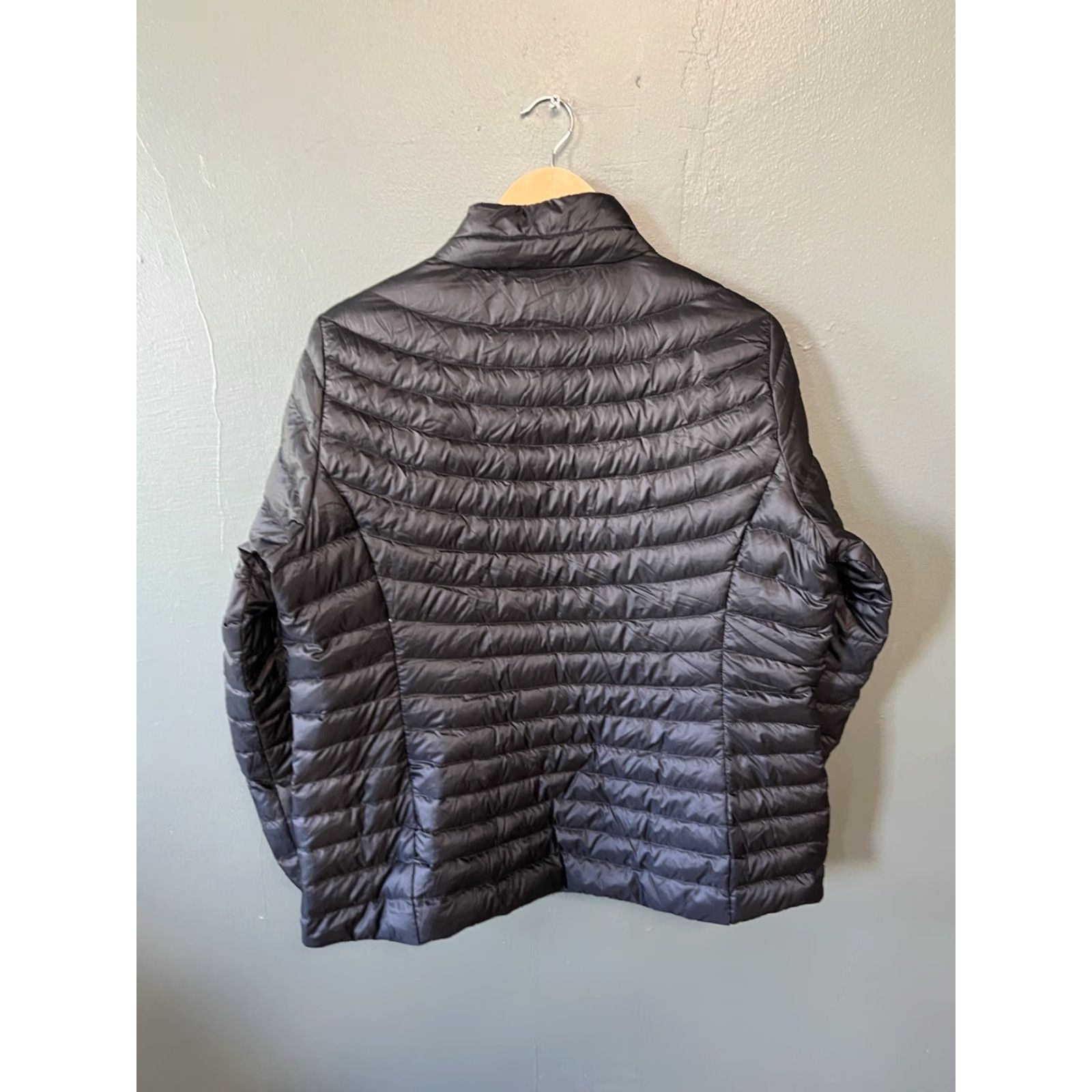 Vintage 32 Degrees Womens Black Quilted Full Zip Down Jacket Mock Neck Size Large (L) Size L / US 10 / IT 46 - 2 Thumbnail