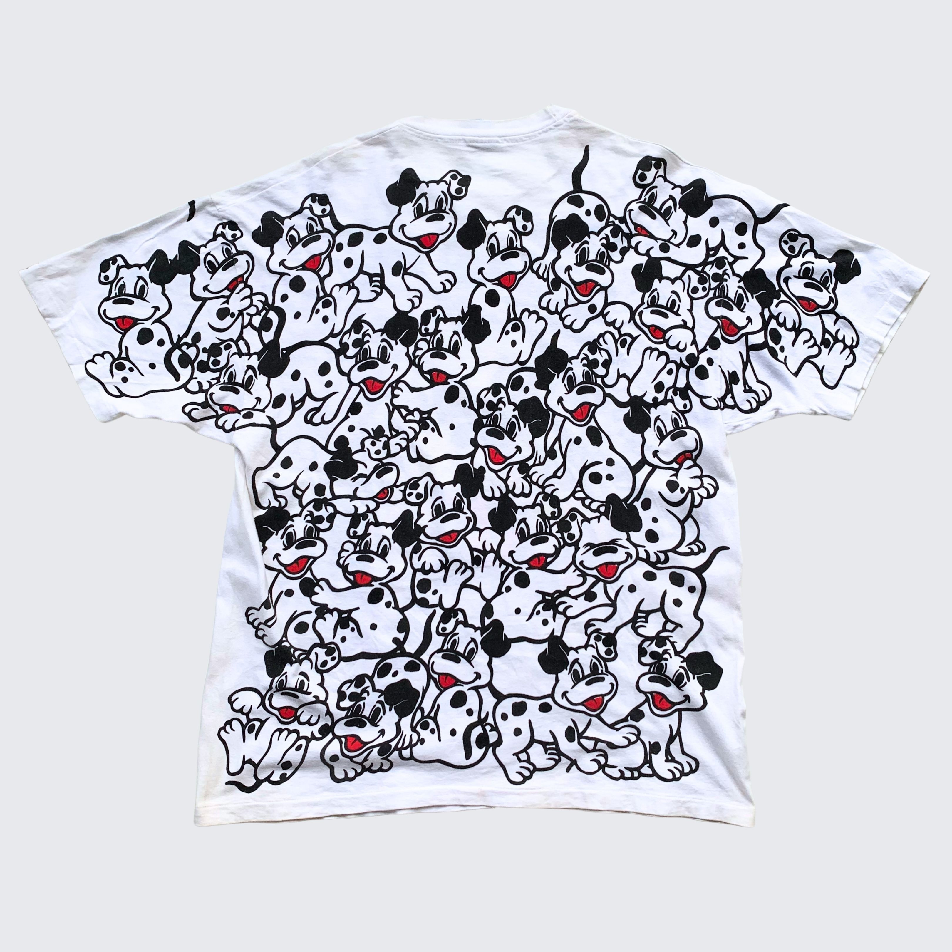 Vintage Vtg Rare 1990s 101 Dalmatian Disney Cartoon AOP Tee Size US XL / EU 56 / 4 - 6 Thumbnail