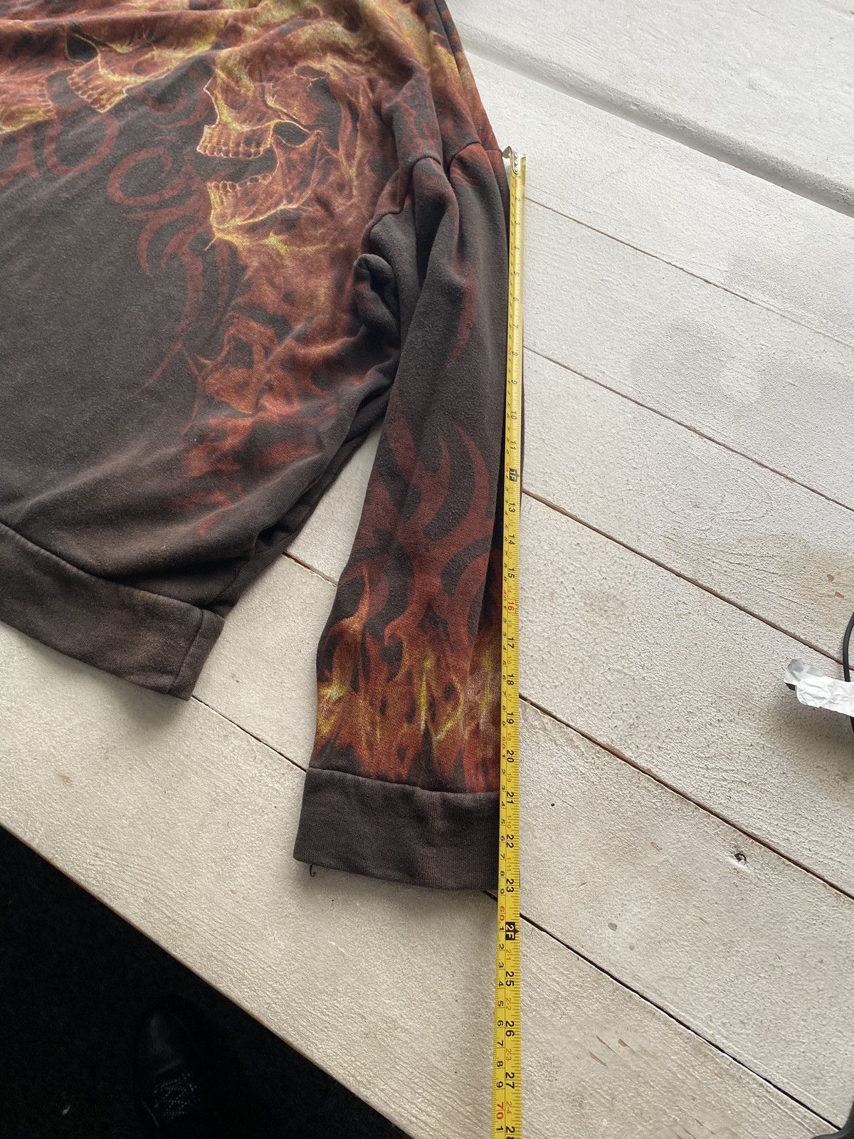 Japanese Brand 🔥Opium Punk Spiral Full Flame Skull Gothic Hoodie oversized Size US XL / EU 56 / 4 - 10 Thumbnail