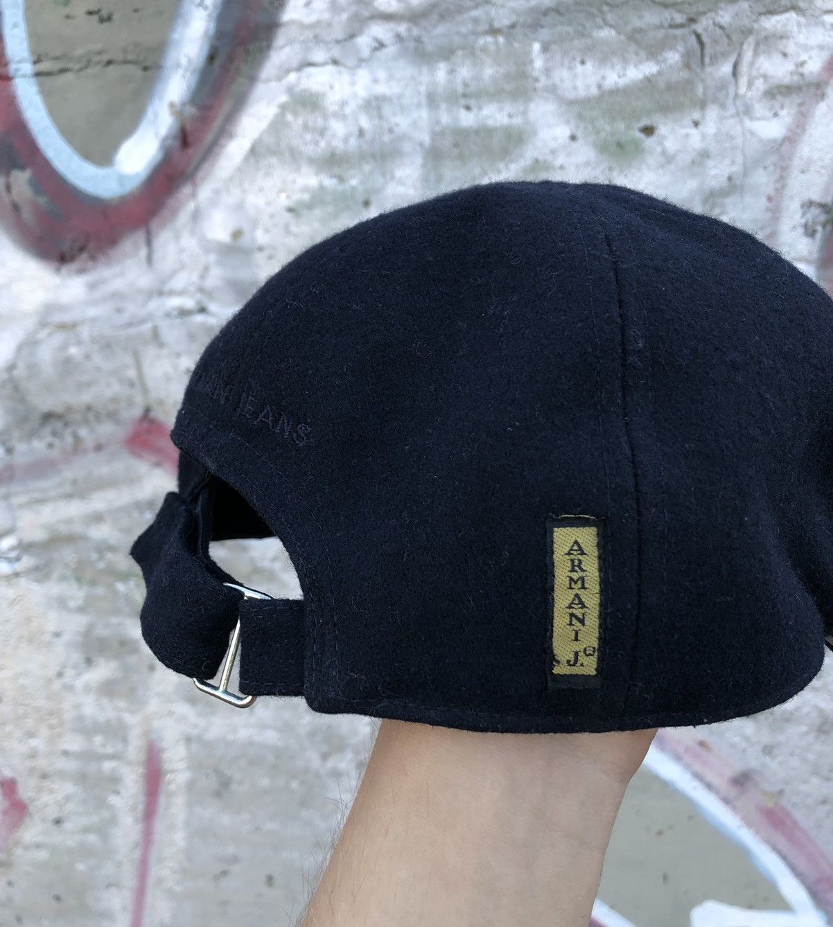 Armani × Vintage Armani Jeans Vintage Wool Cap Size ONE SIZE - 6 Thumbnail