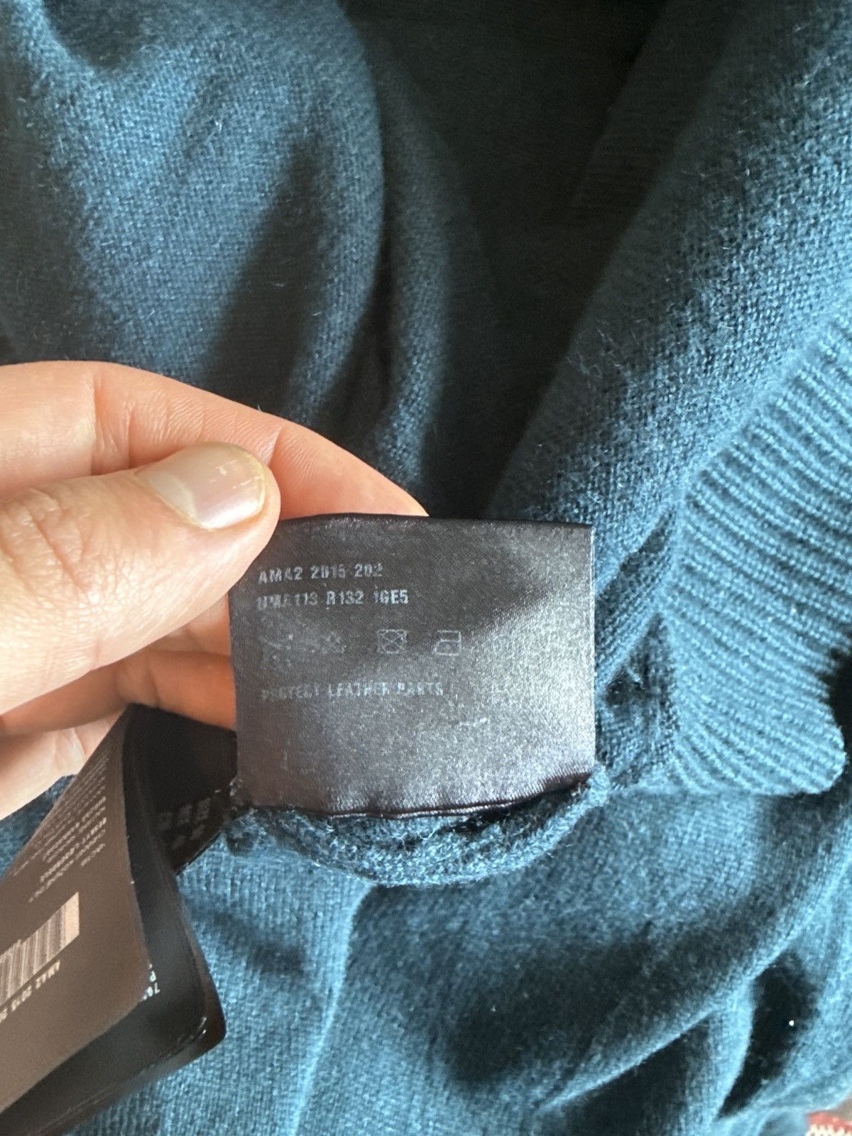 Prada Blue Wool-Cashmere Sweater with Suede Elbow Patches Size US M / EU 48-50 / 2 - 17 Thumbnail