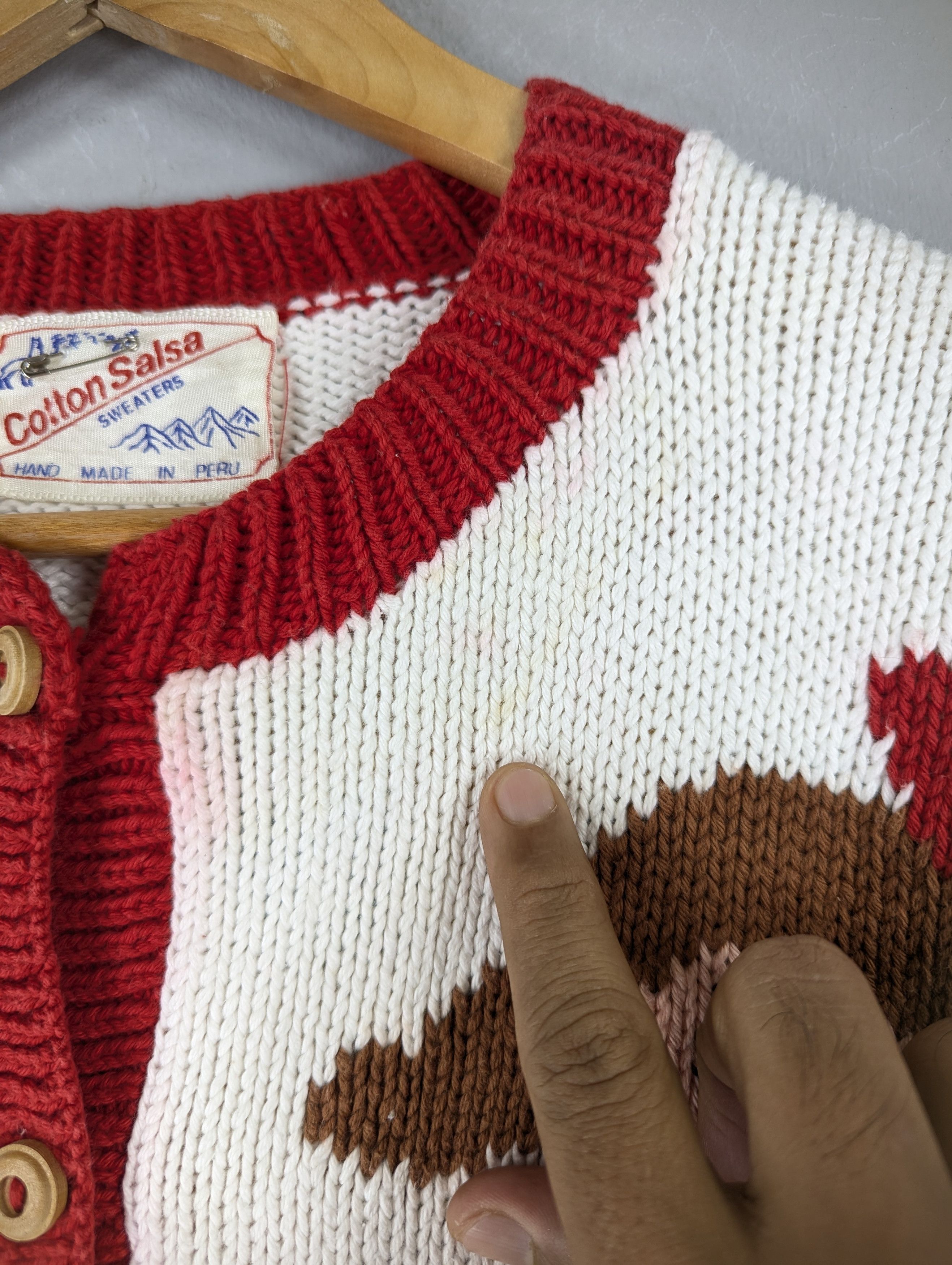 Vintage Vintage Cotton Salsa Cable Knit Art Of School Cardigan Size M / US 6-8 / IT 42-44 - 8 Thumbnail