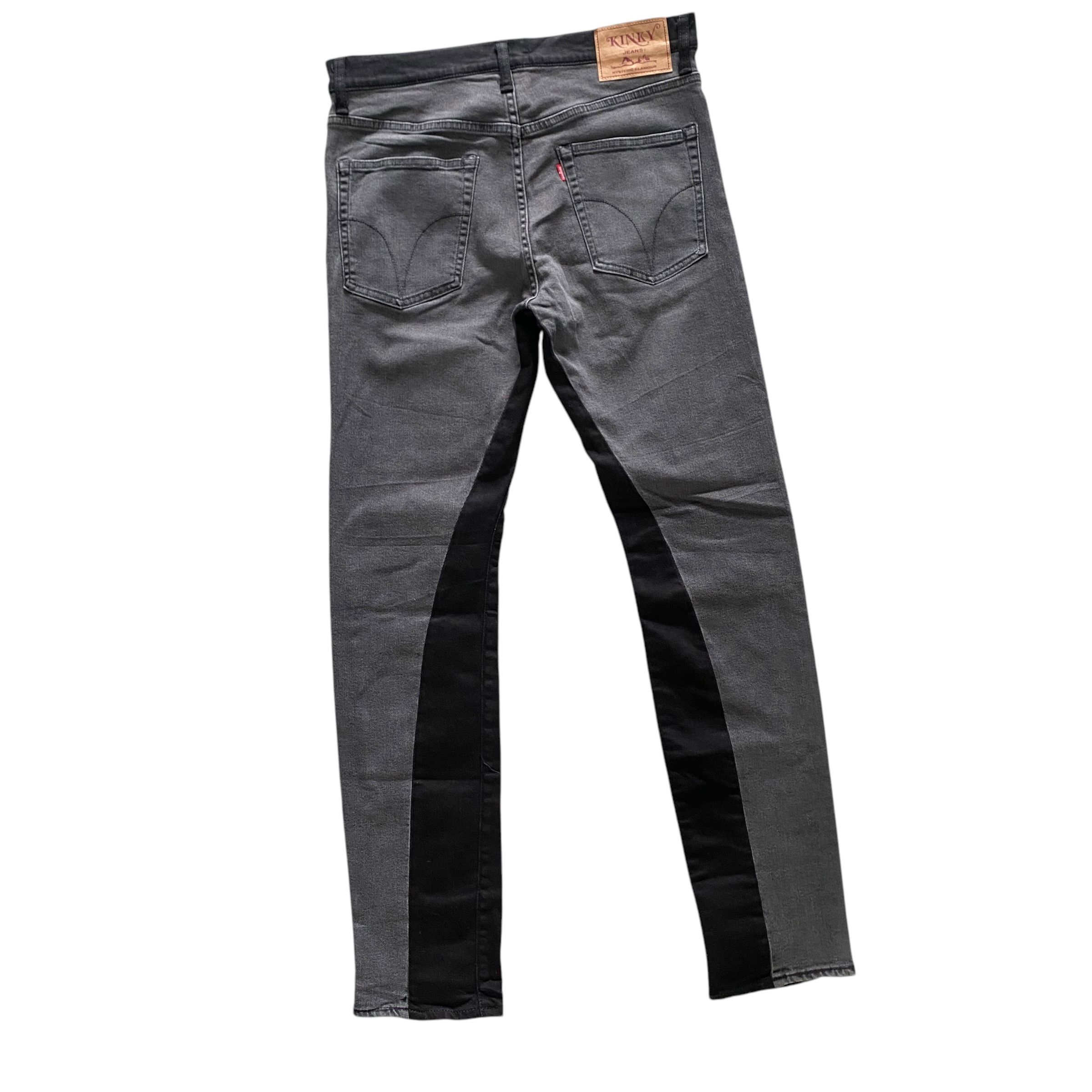 Hysteric Glamour Hysteric Glamour Two Tone Hybrid Denim Pants Size US 31 - 3 Thumbnail