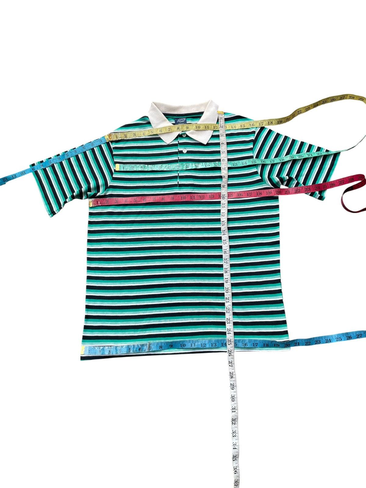 Vintage Vintage Andre Alain Stripes Polo Tshirt Size US M / EU 48-50 / 2 - 10 Thumbnail