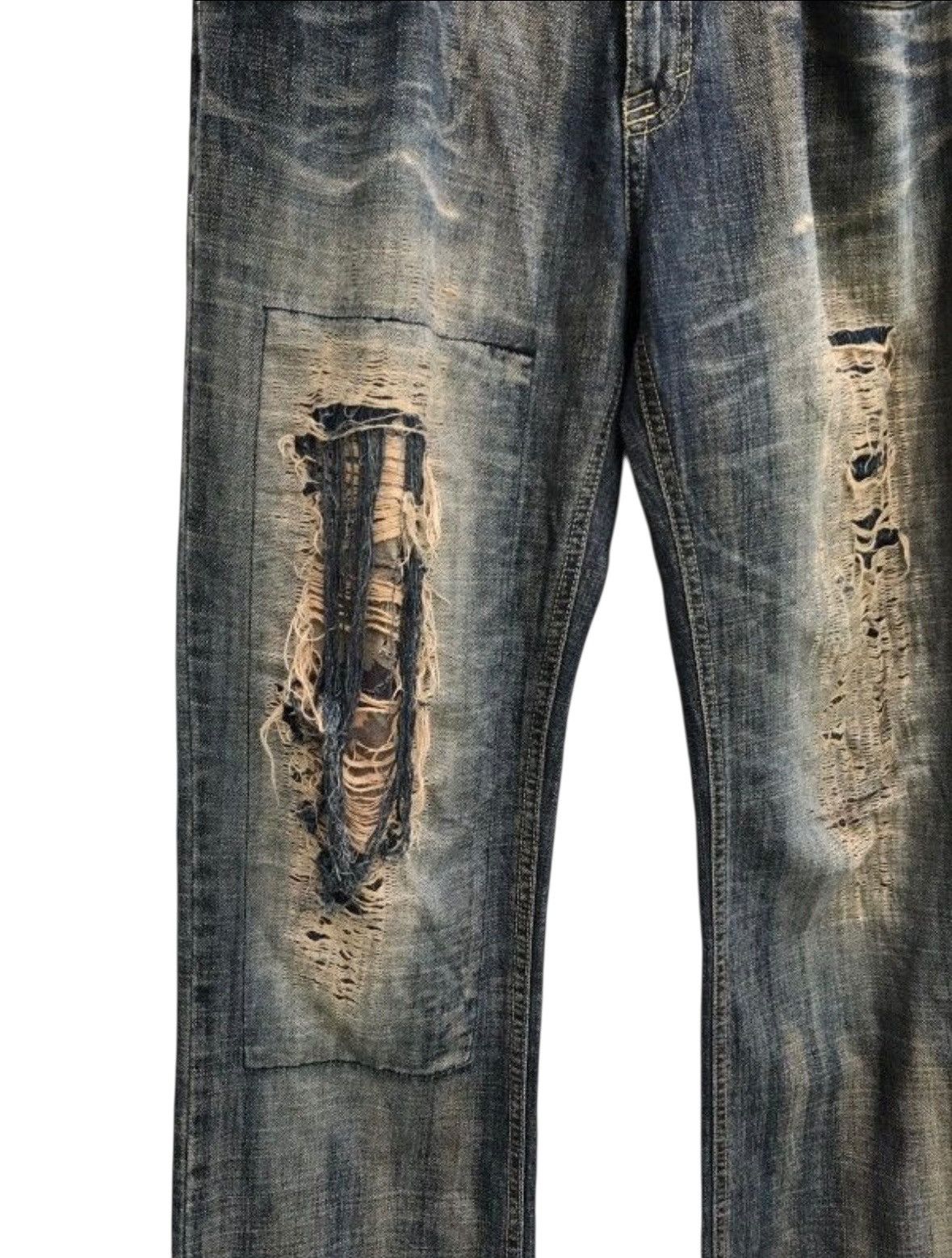 Japanese Brand Japanese Brand Blue Way Distressed Denim Pants Size US 31 - 2 Thumbnail
