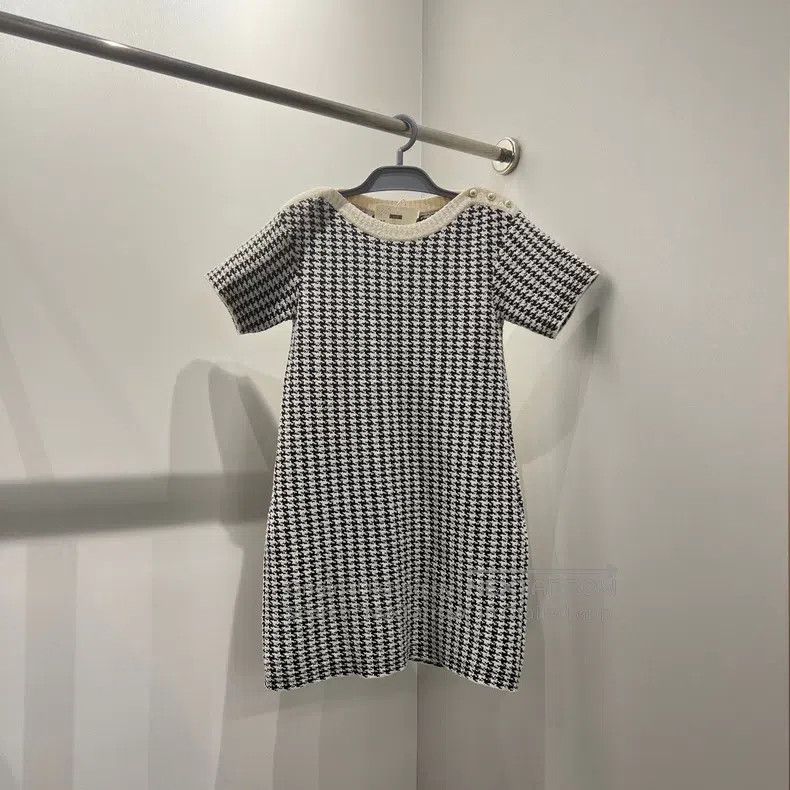 Dior Dior Short-sleeved dress with a check button Size XS / US 0-2 / IT 36-38 - 1 Thumbnail