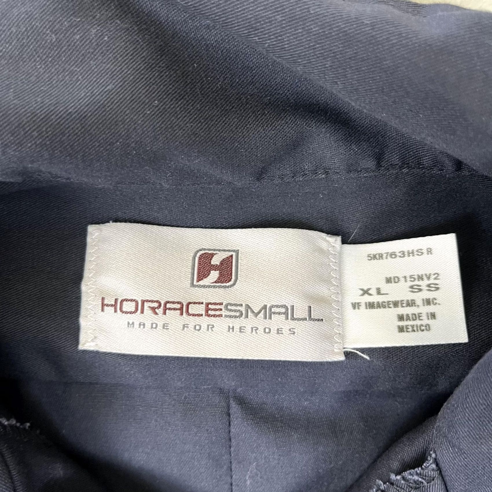 Vintage Horace Small Shirt Mens XL Blue Solid Twill Short Sleeve Button Front Workwear Size US XL / EU 56 / 4 - 2 Thumbnail