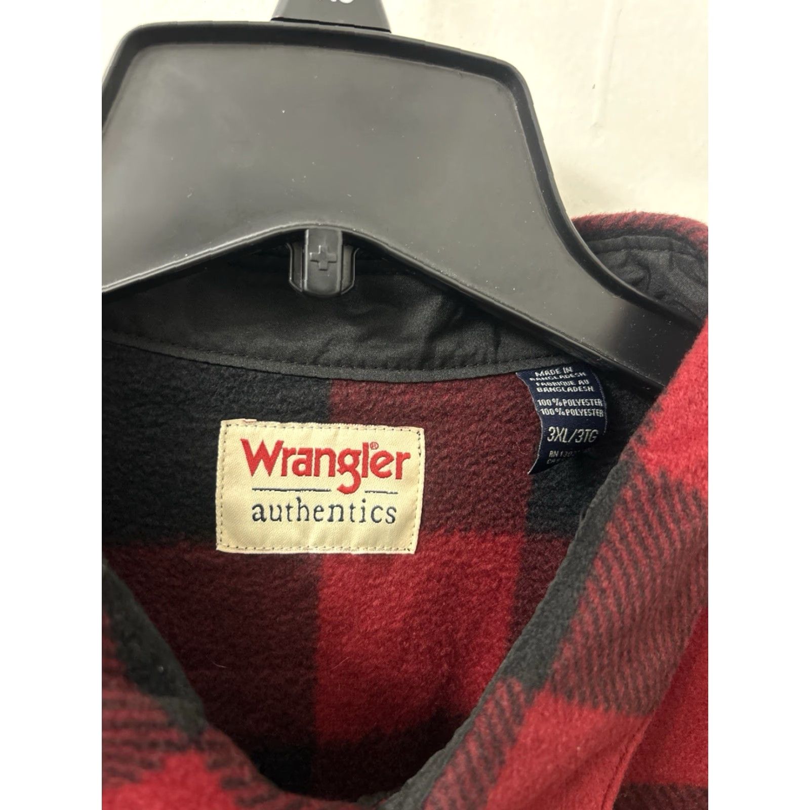 Wrangler VINTAGE: No Wrangler Shirt Mens 3XL Fleece Red Black Buffalo Plaid Long Sleeve Button-Up Collared Pocketed Casual Workwear Size US XXL / EU 58 / 5 - 7 Thumbnail