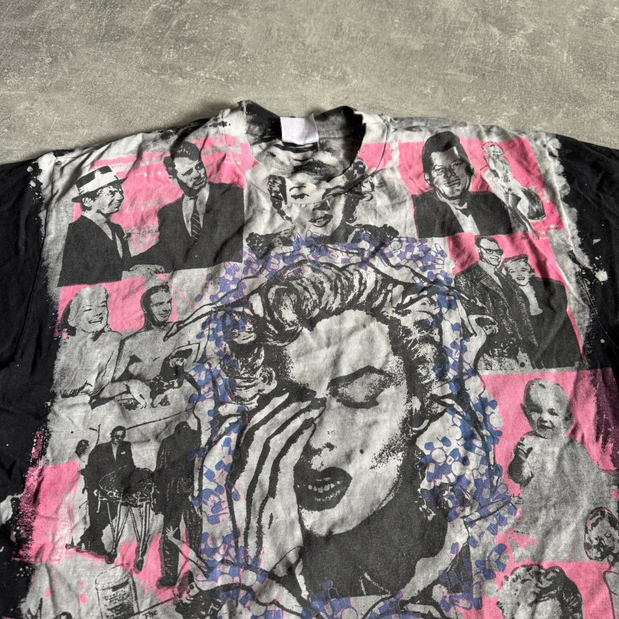 Vintage PRIVATE COLLECTION 80s tee Rare Marilyn Monroe MOSQUITOHEAD Size US XL / EU 56 / 4 - 5 Thumbnail