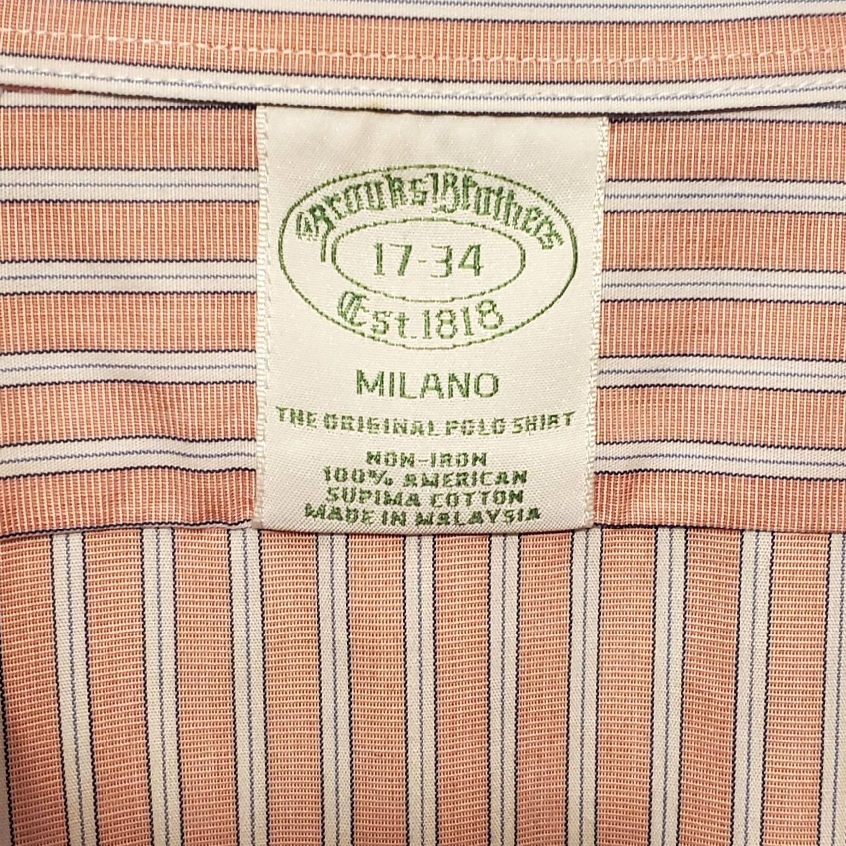 Brooks Brothers VINTAGE Brooks Brothers Original Polo Shirt Men Shirt Adult Regular Chest 46 in Pink Blue White Stripe Oxford Cotton Classic Preppy Shirt Mens Size US XL / EU 56 / 4 - 5 Thumbnail