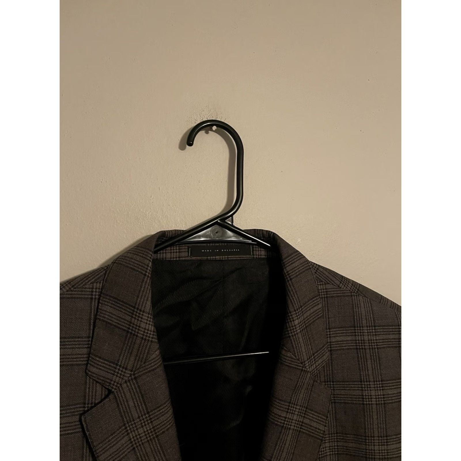 Hugo Boss VINTAGE Hugo Boss The James5 Wool Gray Plaid Blazer Jacket Coat - Men's 42R Size 42R - 2 Thumbnail