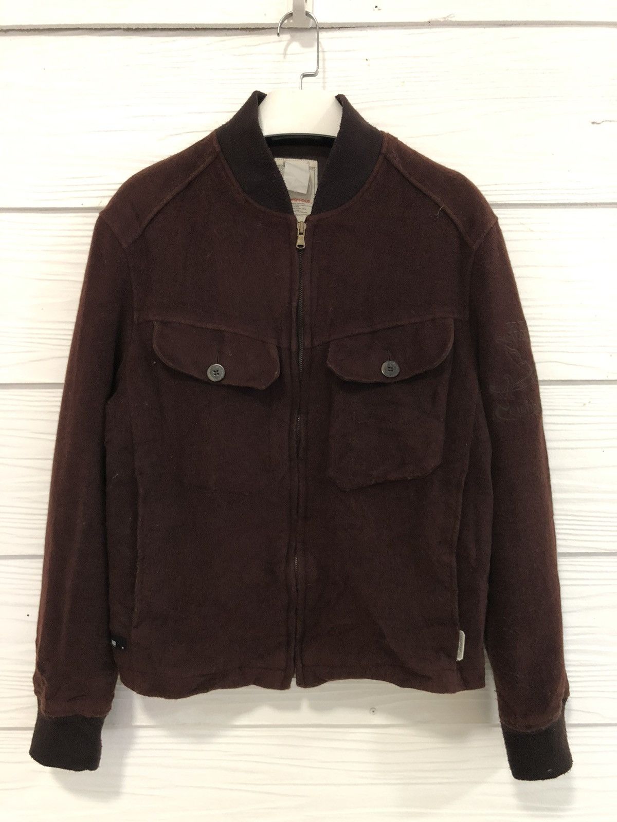 image of Neighborhood Wools Bomber Jacket in Brown, Men's (Size Medium)