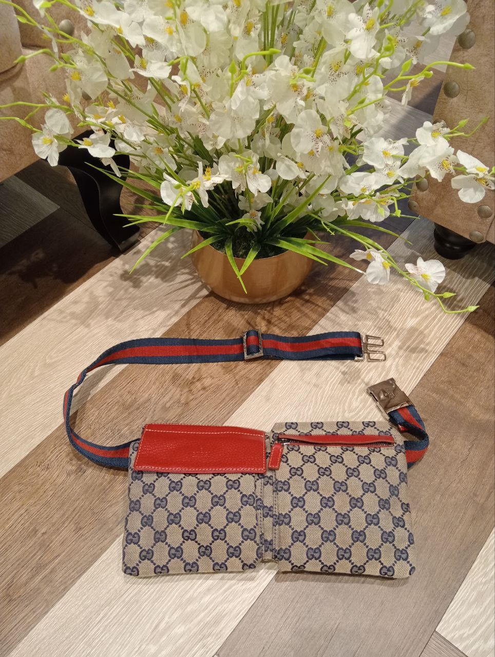 Gucci GUCCI GG CANVAS WEB DOUBLE POCKET BELT BAG Size ONE SIZE - 2 Thumbnail