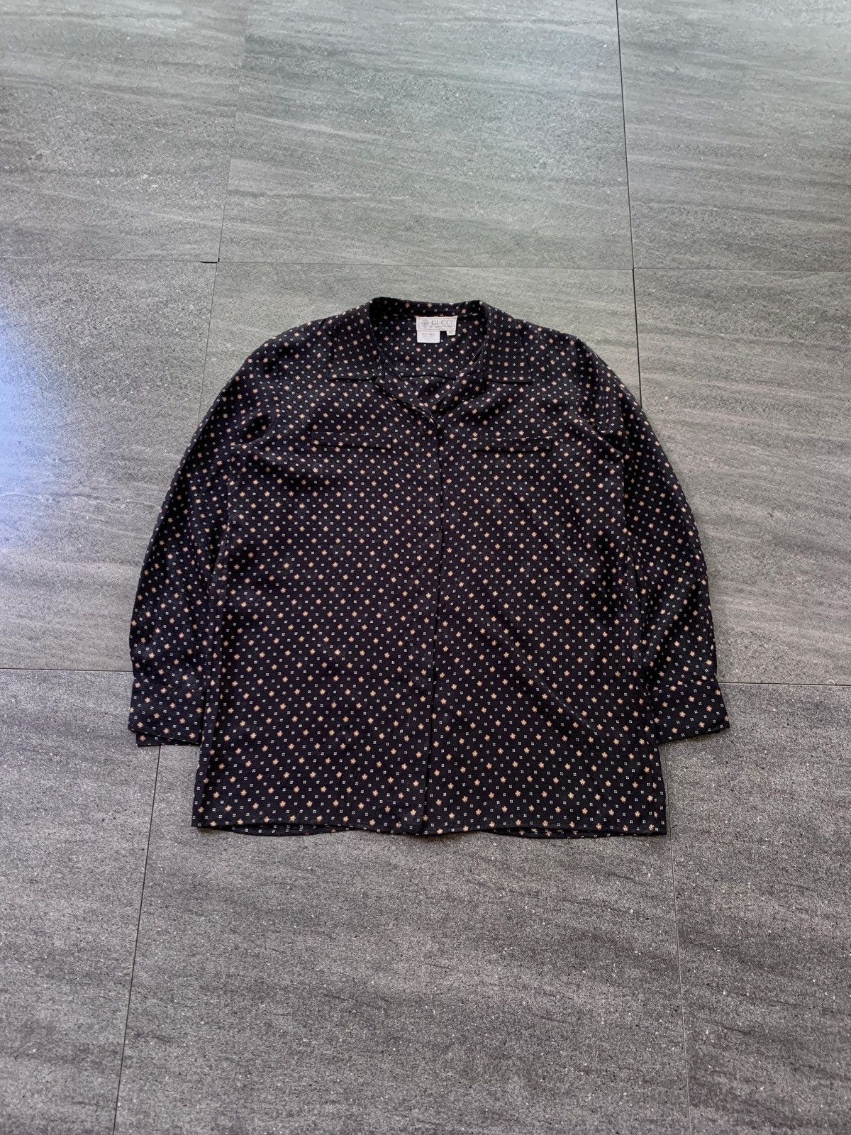 Gucci FREE TAX! 90s Printed Silk Shirt Size US M / EU 48-50 / 2 - 1 Thumbnail