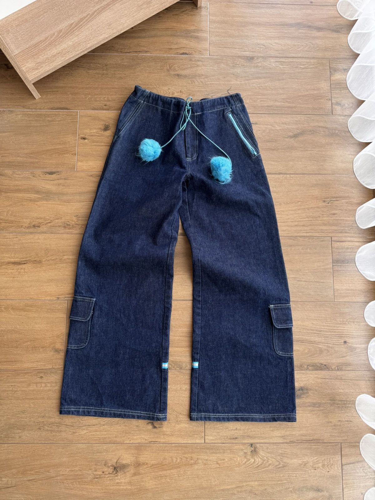 Japanese Brand × Vintage Vintage Auruze for Beau Baker 90s Skate Wide Leg Denim Jeans Size US 30 / EU 46 - 9 Thumbnail