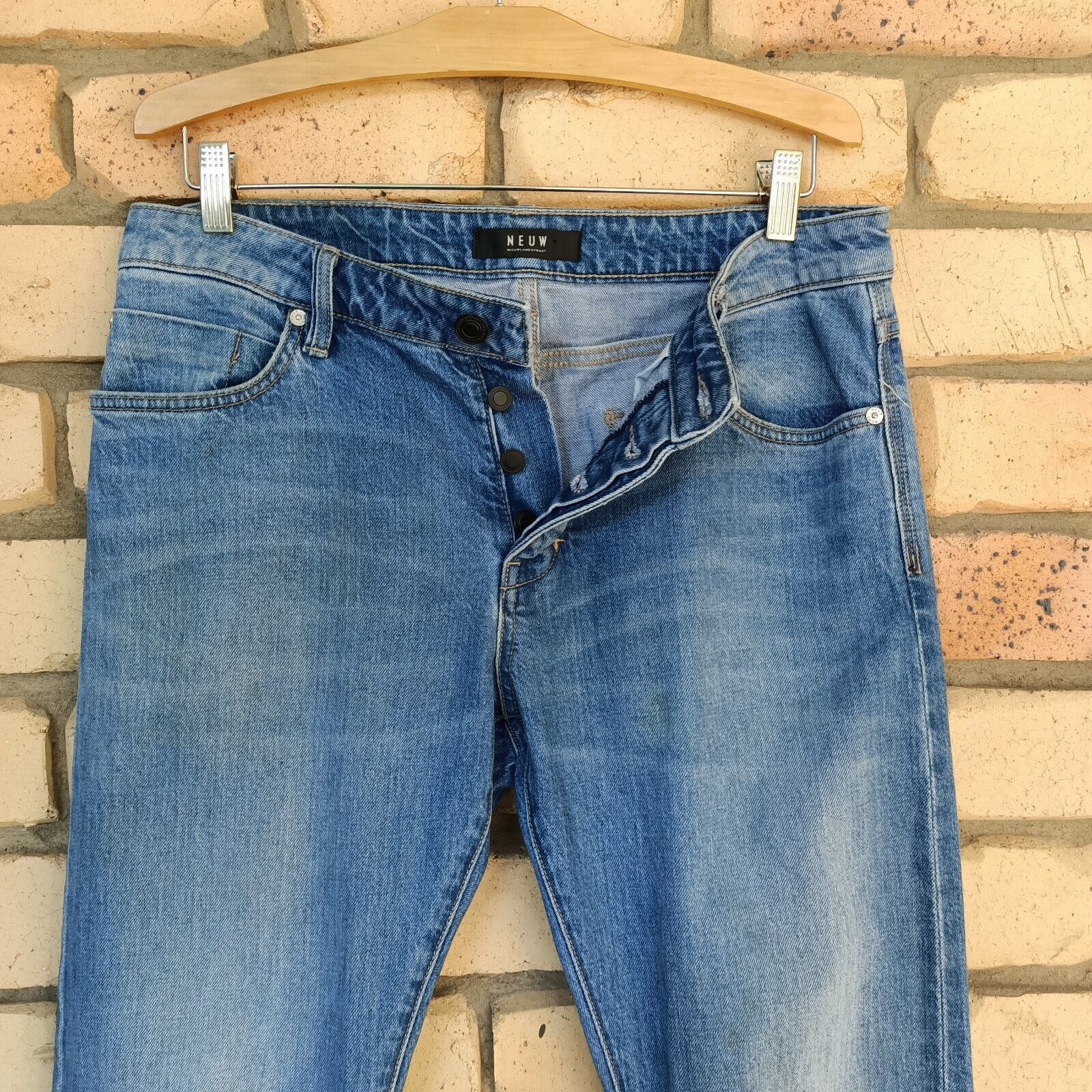 NEUW Denim Neuw Mens Jeans Denim Iggy Skinny Button Fly Stretch Casual Size US 32 / EU 48 - 4 Thumbnail