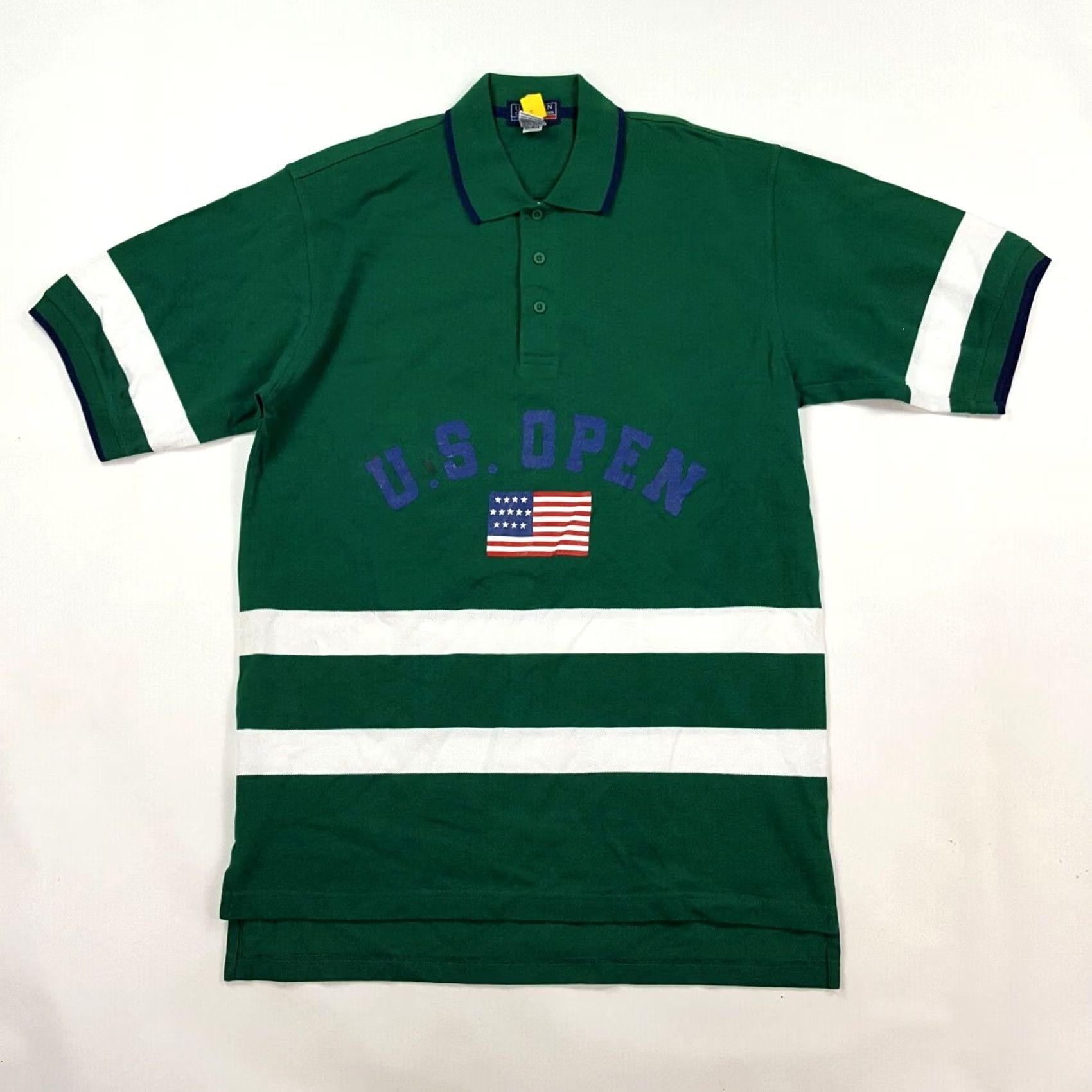 Vintage VINTAGE US Open Golf Green Striped Polo Shirt Mens Large Polo Shirt Size US L / EU 52-54 / 3 - 2 Thumbnail