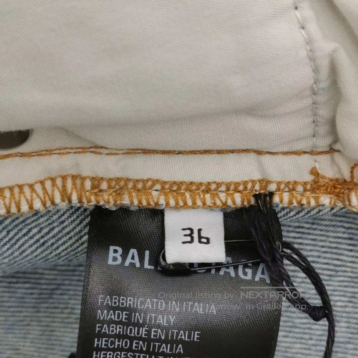 Balenciaga Balenciaga XS Denim Fringe Hem Mini Skirt. Size 24" / US 00 / IT 34 - 5 Thumbnail