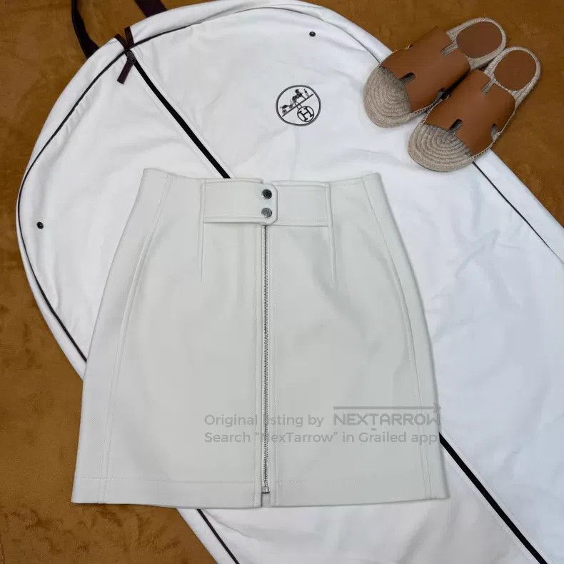 Hermes Hermes White High Waist Short Pants Casual Skirt Size 24" / US 00 / IT 34 - 1 Thumbnail