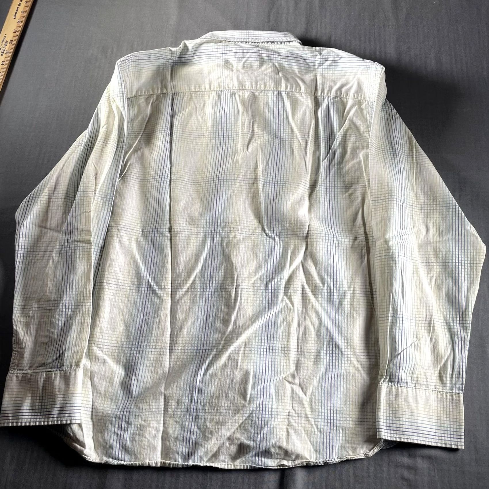 Vintage J Garcia Shirt Mens XL White Blue Stripe Long Sleeve Button Front Cotton Casual Size US XL / EU 56 / 4 - 7 Thumbnail