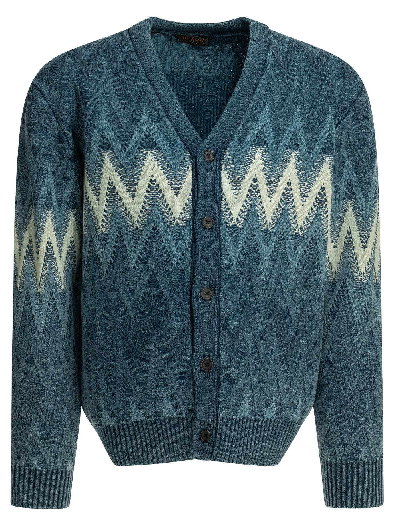 Beams Plus Beams Plus Indigo Yarn Cardigan tag size XL Men - USA Duties Paid Size US XL / EU 56 / 4 - 1 Thumbnail