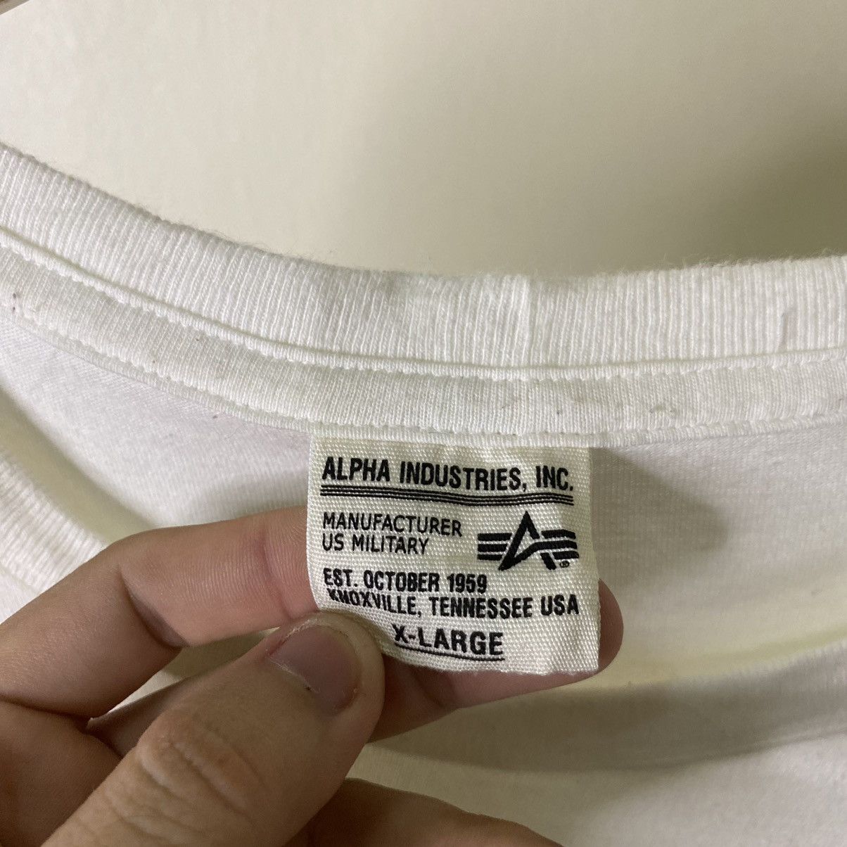 Alpha Industries × Vintage Vintage Y2K Alpha Industries OG Logo Military Tee Size US L / EU 52-54 / 3 - 3 Thumbnail