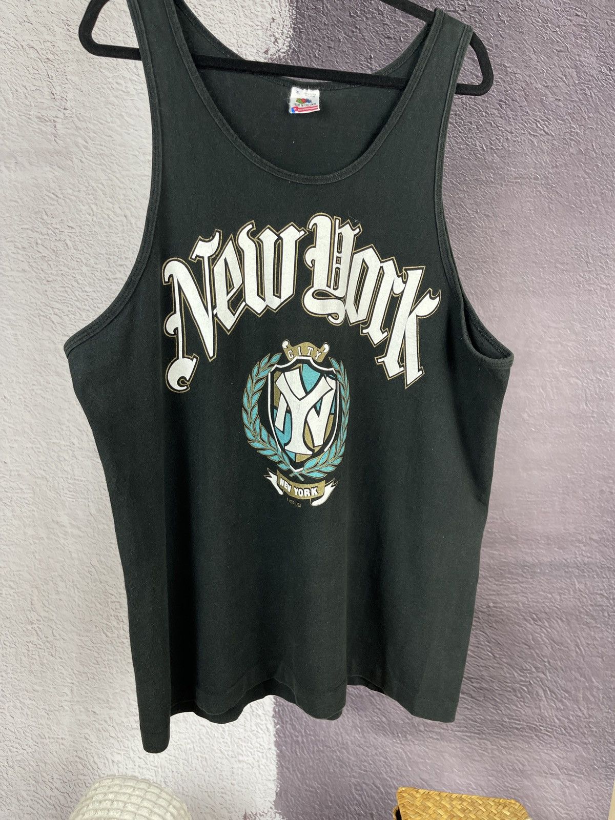 Fruit Of The Loom Fruit Of the Loom New York made in USA big logo tank top Size US XL / EU 56 / 4 - 4 Thumbnail