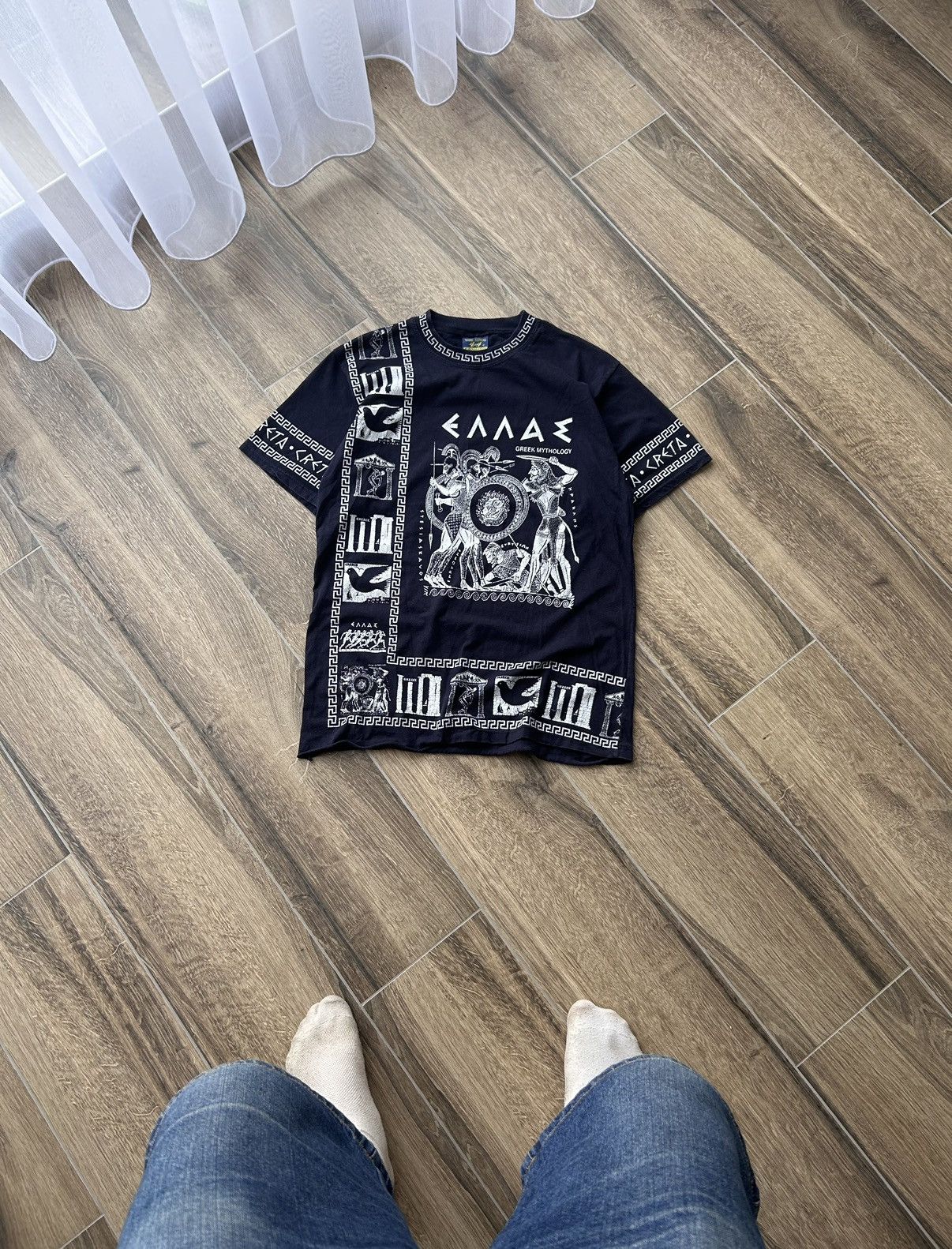 Vintage Vintage Greek Mythology made in Greece big logo shirt Size US S / EU 44-46 / 1 - 1 Thumbnail