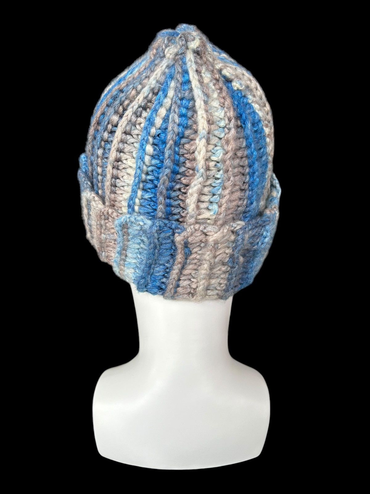 Japanese Brand × Kapital × Vintage Crochet Knitted Handmade hairy Beanie Hats ☠️☠️ Size ONE SIZE - 3 Thumbnail