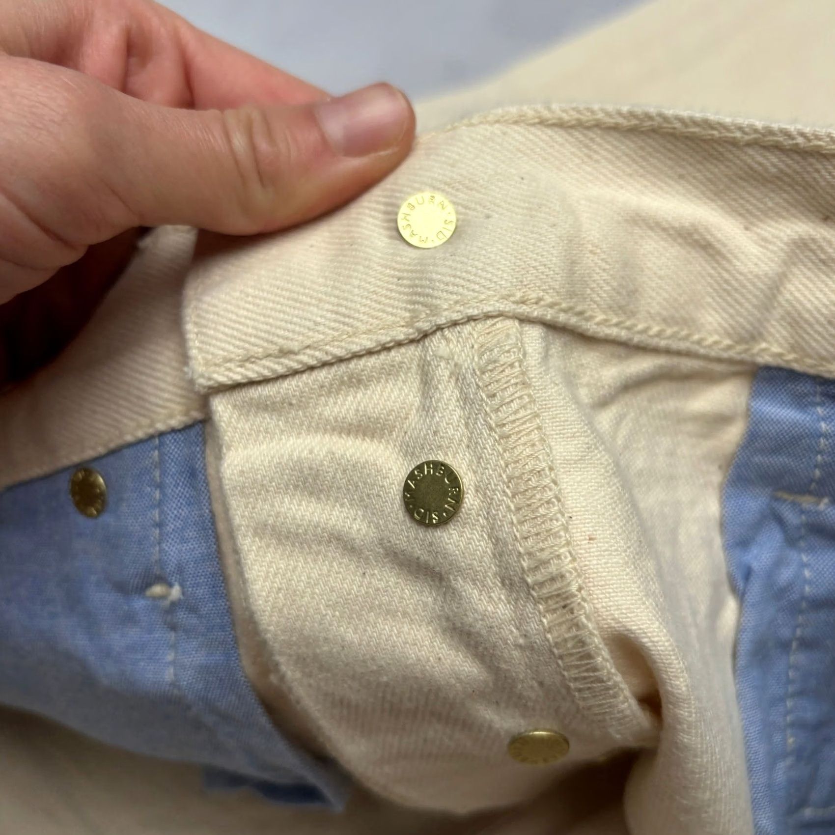 Sid Mashburn Sid Mashburn Jean Slim Straight 31x30 Natural Rinse Denim Mens Size US 31 - 4 Thumbnail