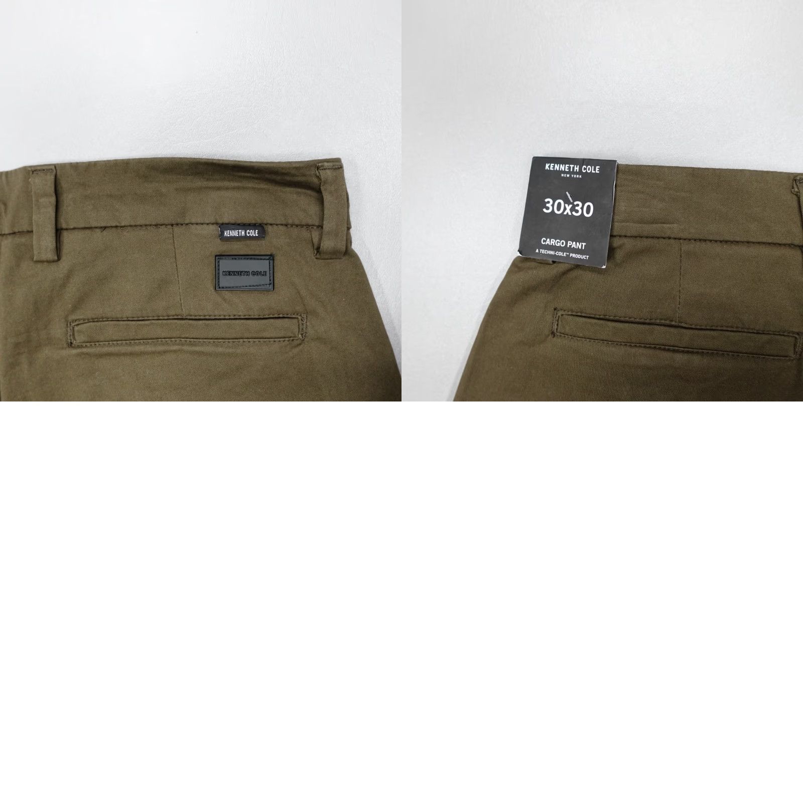 Kenneth Cole Kenneth Cole Cotton Stretch Cargo Pants Tapered Fit Olive Men's 30x30 Pants Mens Olive Cotton Stretch Cargo Pants Tapered Fit 30x30 Size US 30 / EU 46 - 9 Thumbnail