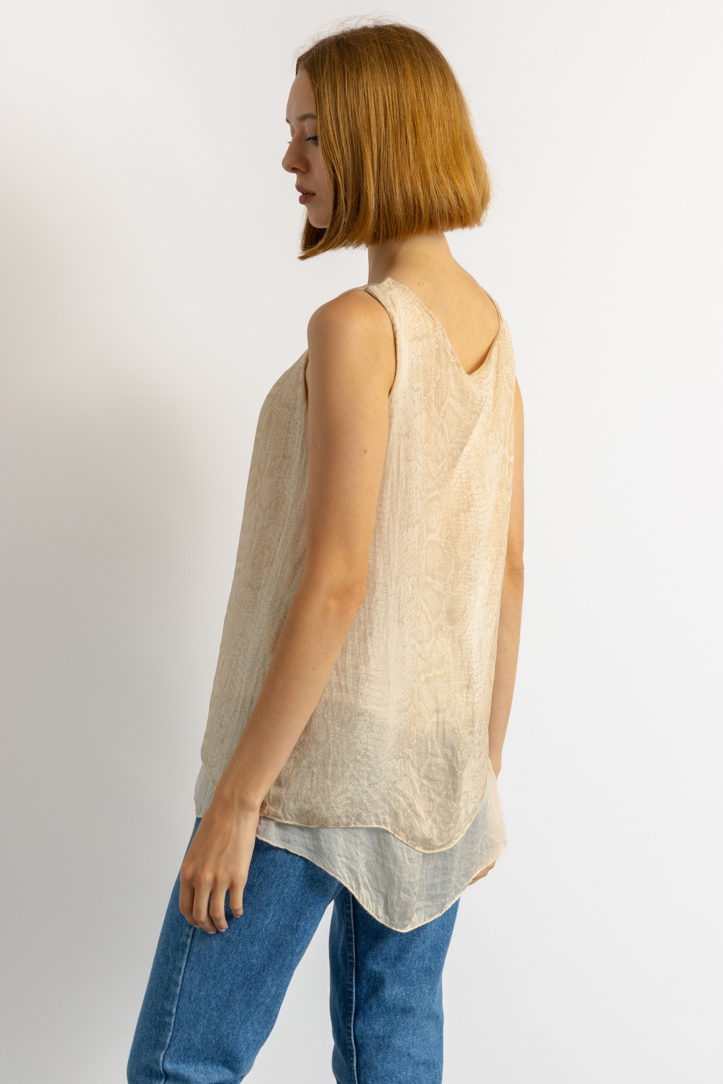 Vintage Vintage Y2K sleeveless Silk top 8700 Size M / US 6-8 / IT 42-44 - 4 Thumbnail