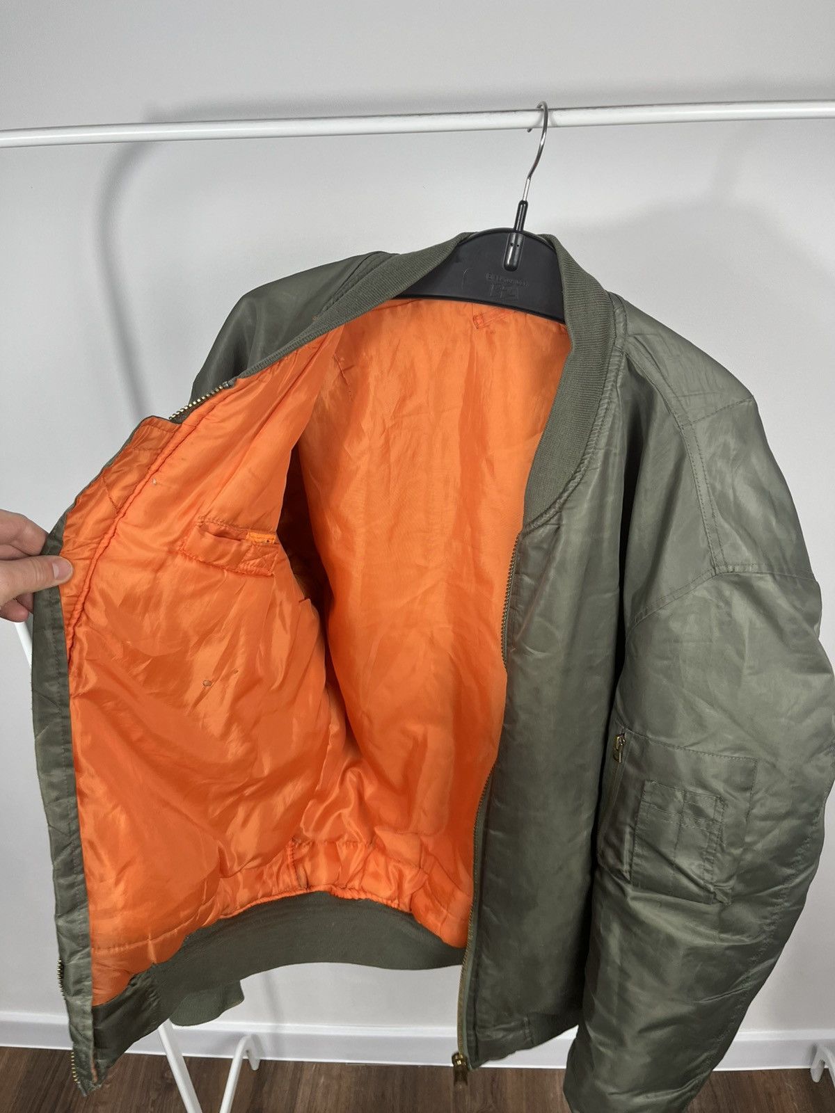 Other Vintage USA Aviator Bomber Jacket Olive Military Flight Size US L / EU 52-54 / 3 - 15 Thumbnail