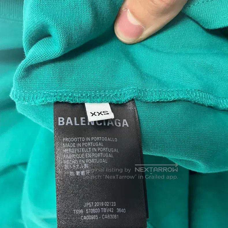 Balenciaga Balenciaga Peacock blue Coke short-sleeved Size US XXS / EU 40 - 4 Thumbnail