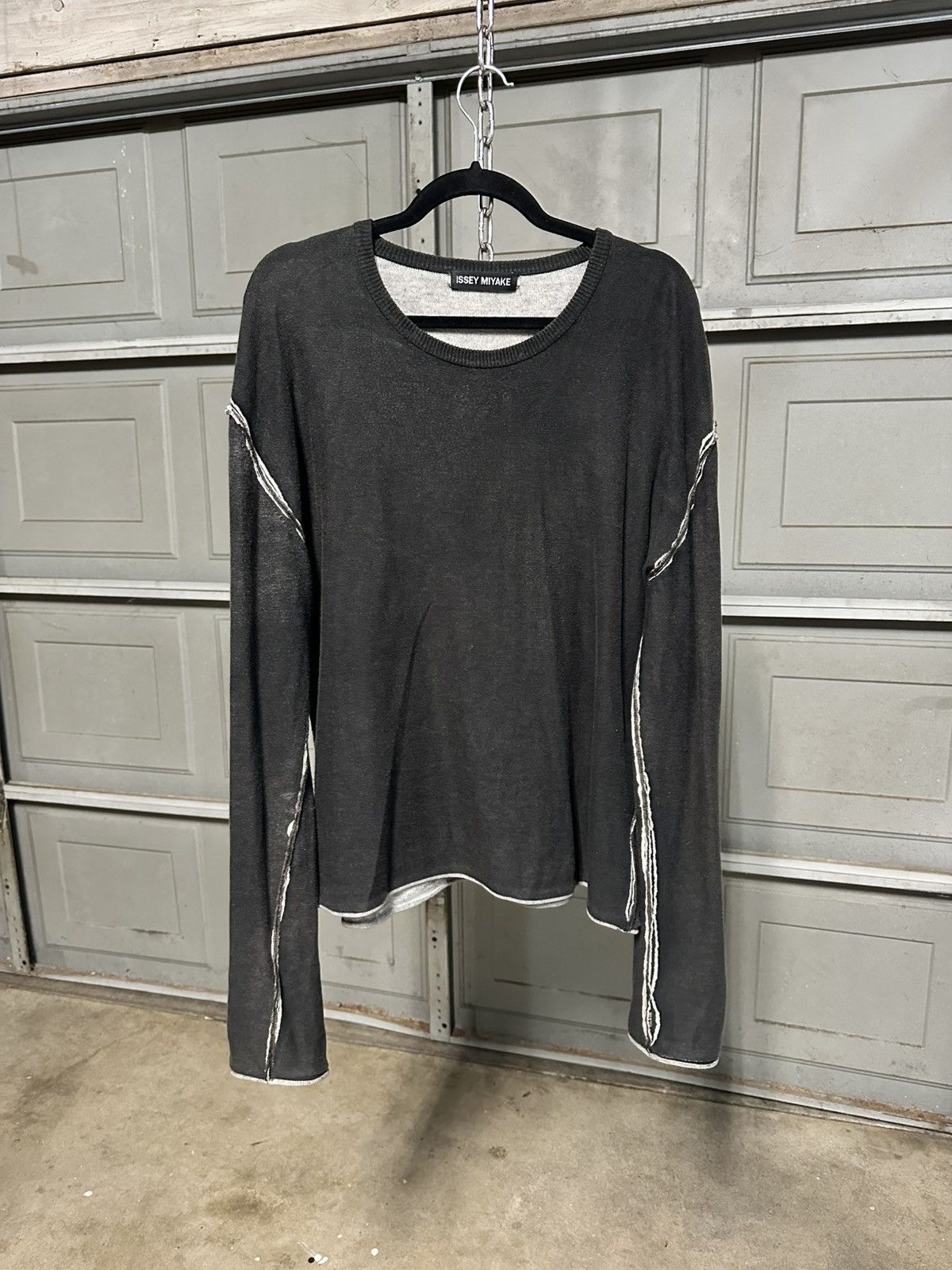 Issey Miyake Issey Miyake SS06 Exposed Seam Light Sweater Size US L / EU 52-54 / 3 - 1 Thumbnail