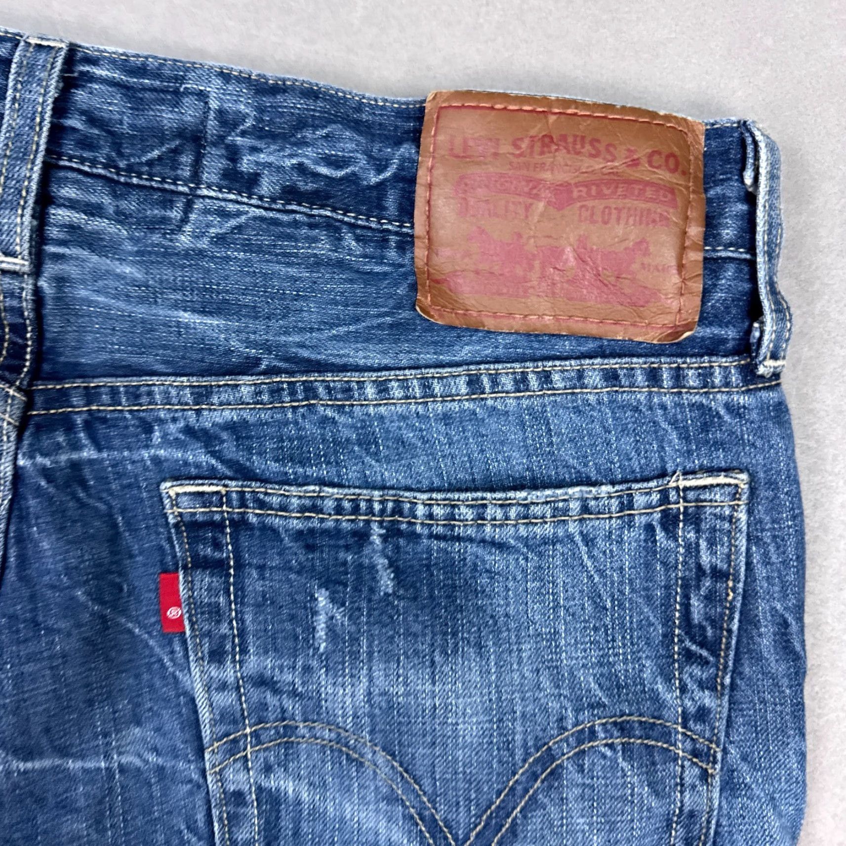 Levi's Levi's 527 Jeans Mens 36x30 Blue Bootcut 5-Pocket Denim Regular Waist 30 Inseam Western Cowboy Visible Faded Washed Out Vintage: No Size US 36 / EU 52 - 5 Thumbnail