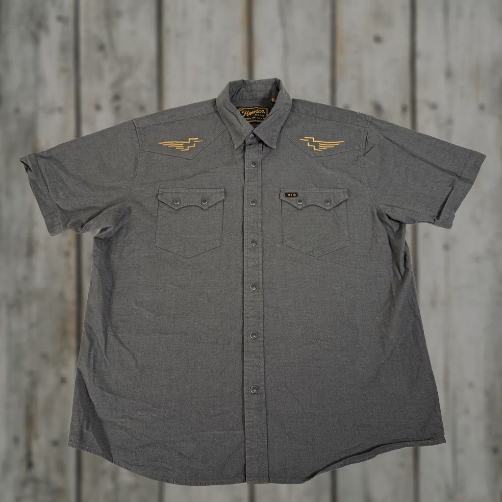 Howler Brothers Howler Bros Shirt Mens Medium Gray Crosscut Western Pearl Snap Sawtooth Size US M / EU 48-50 / 2 - 1 Thumbnail