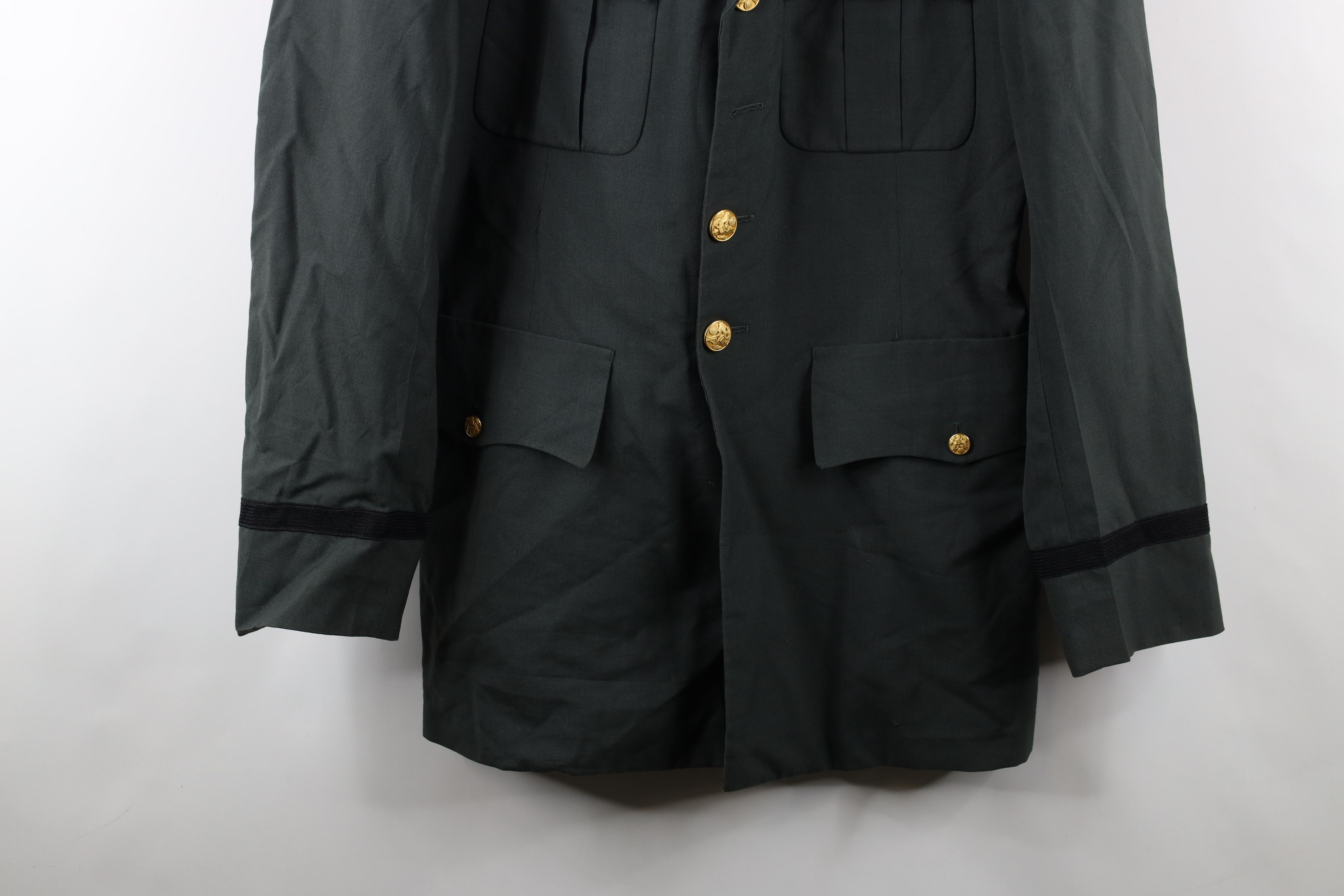 Vintage Vintage 60s Vietnam War Lined Wool Officer Jacket Green USA Size US XL / EU 56 / 4 - 3 Thumbnail