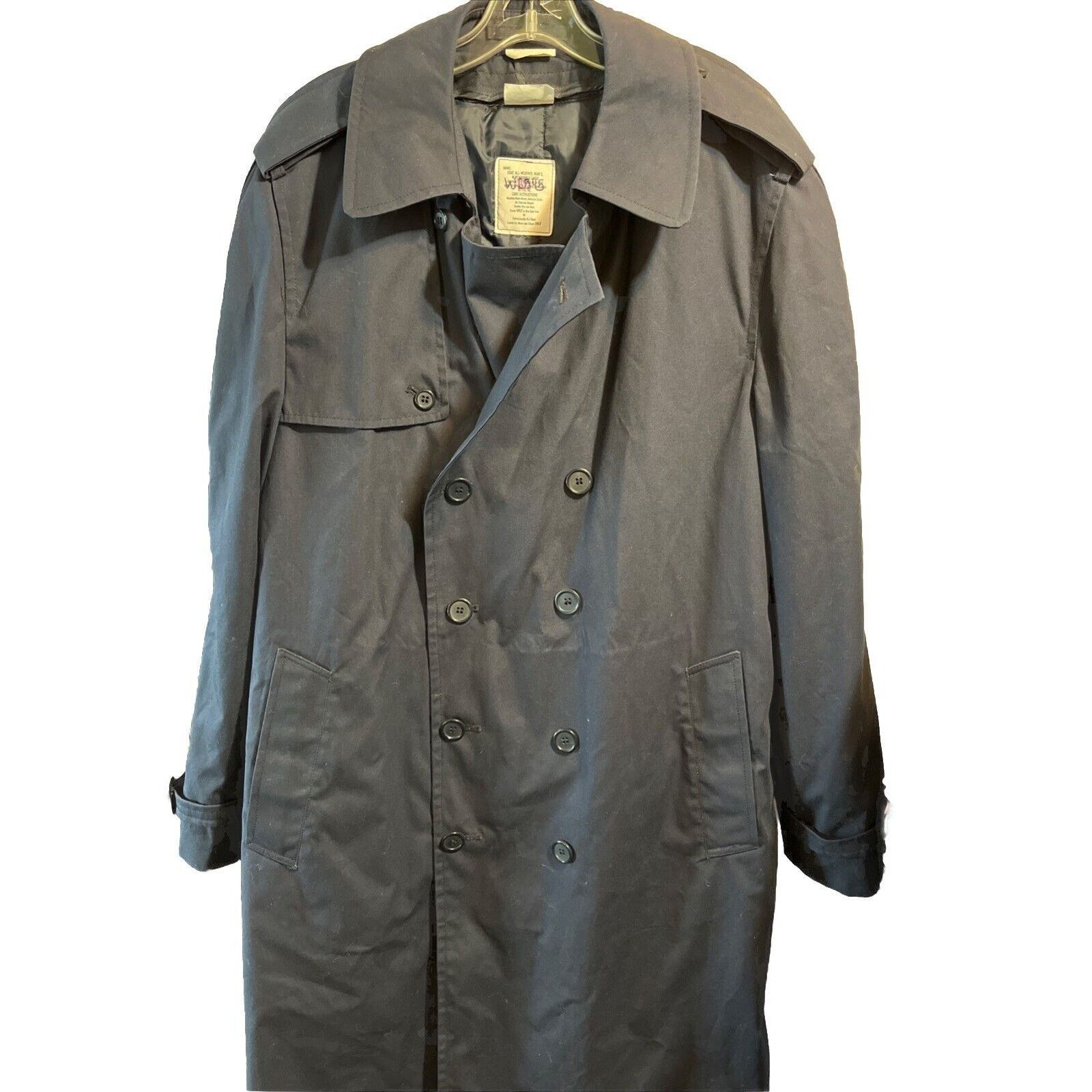 Other US Military Vintage Mens 44 XL Navy Blue 8 Button Trenchcoat Size US XL / EU 56 / 4 - 1 Thumbnail