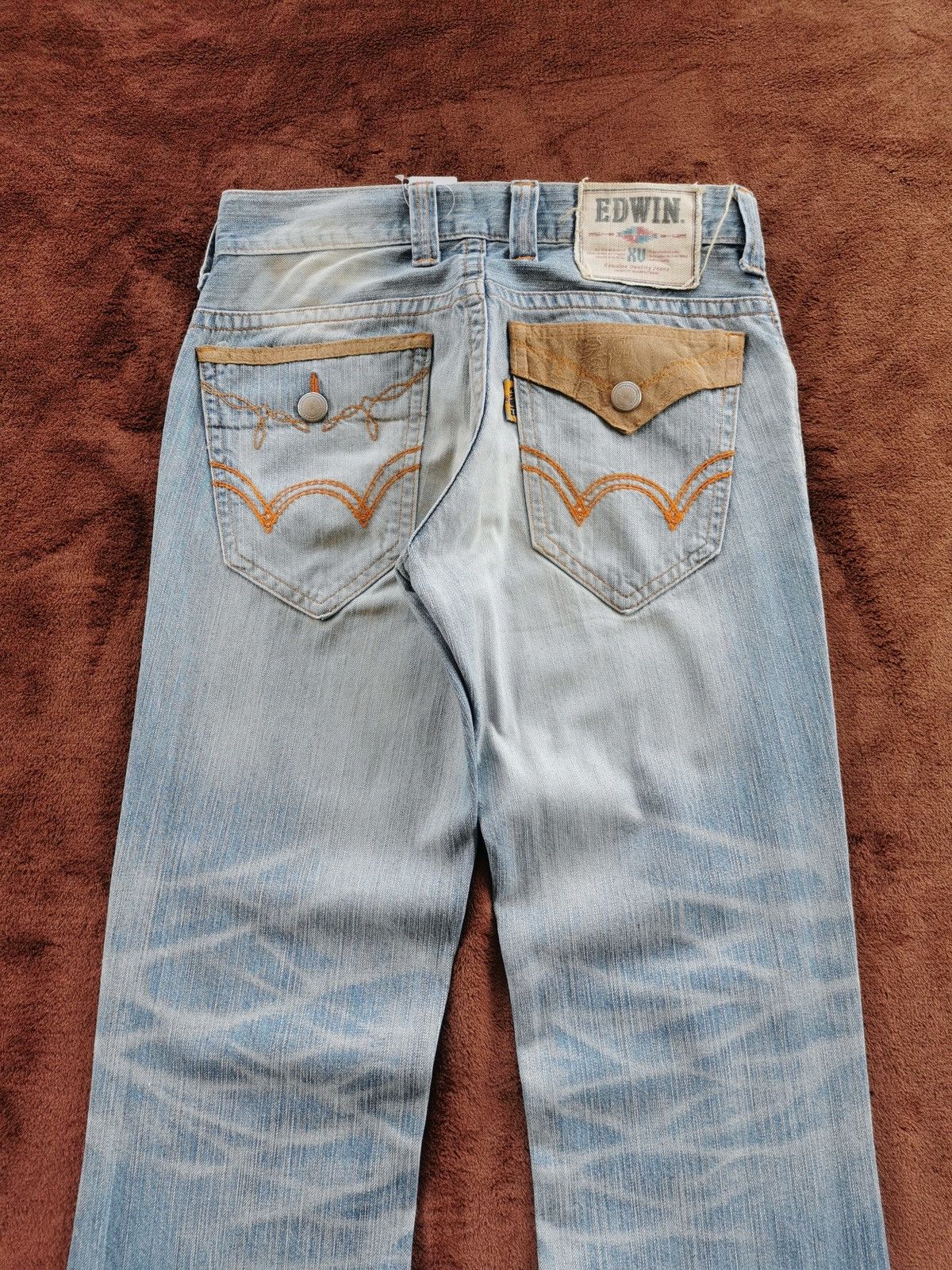 Edwin Edwin Bootcut Distressed Denim Jeans Size US 30 / EU 46 - 6 Thumbnail