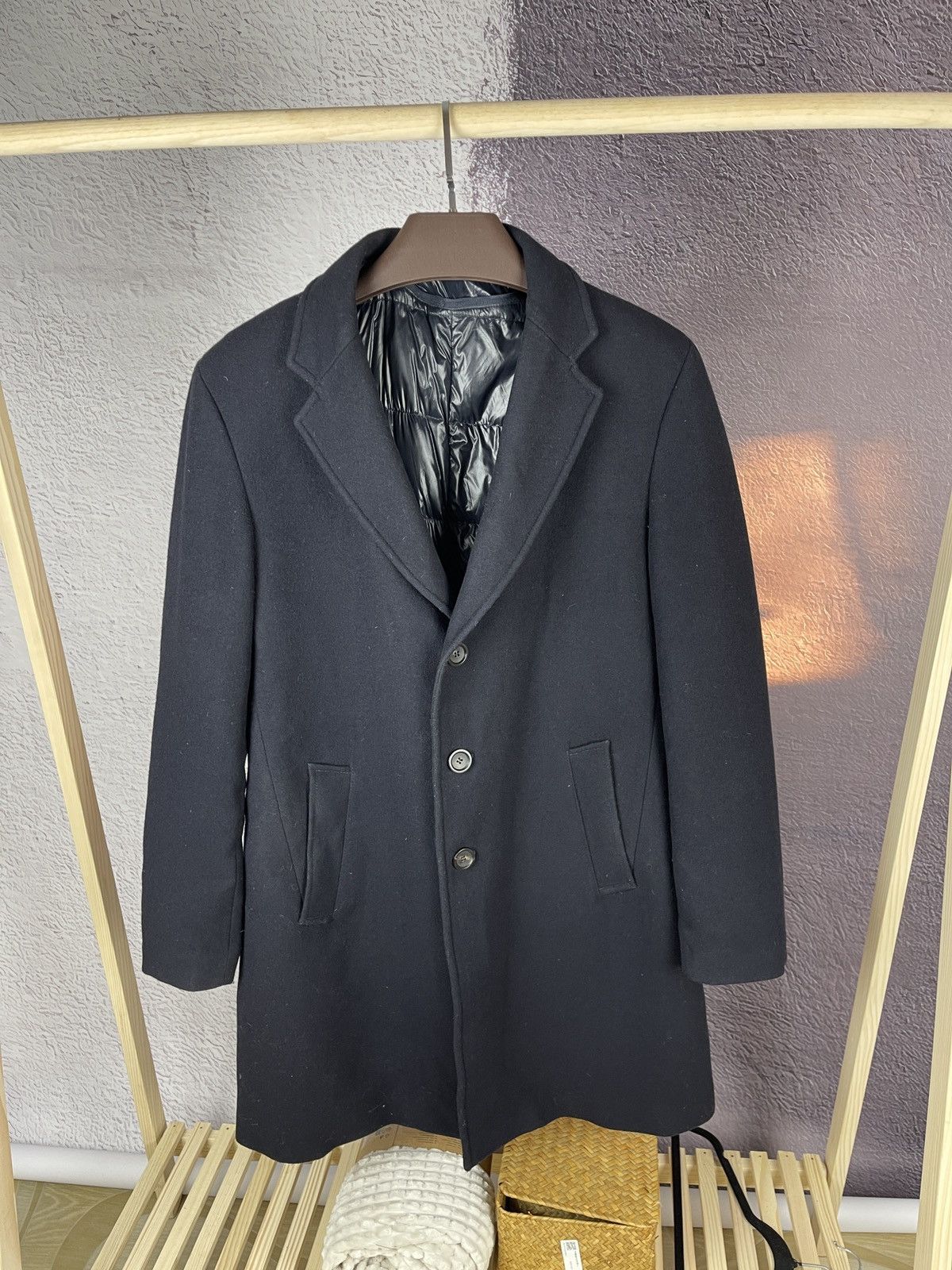 Pal Zileri Lab Paul Zileri wool cashmere feather goose down coat Size US L / EU 52-54 / 3 - 13 Thumbnail