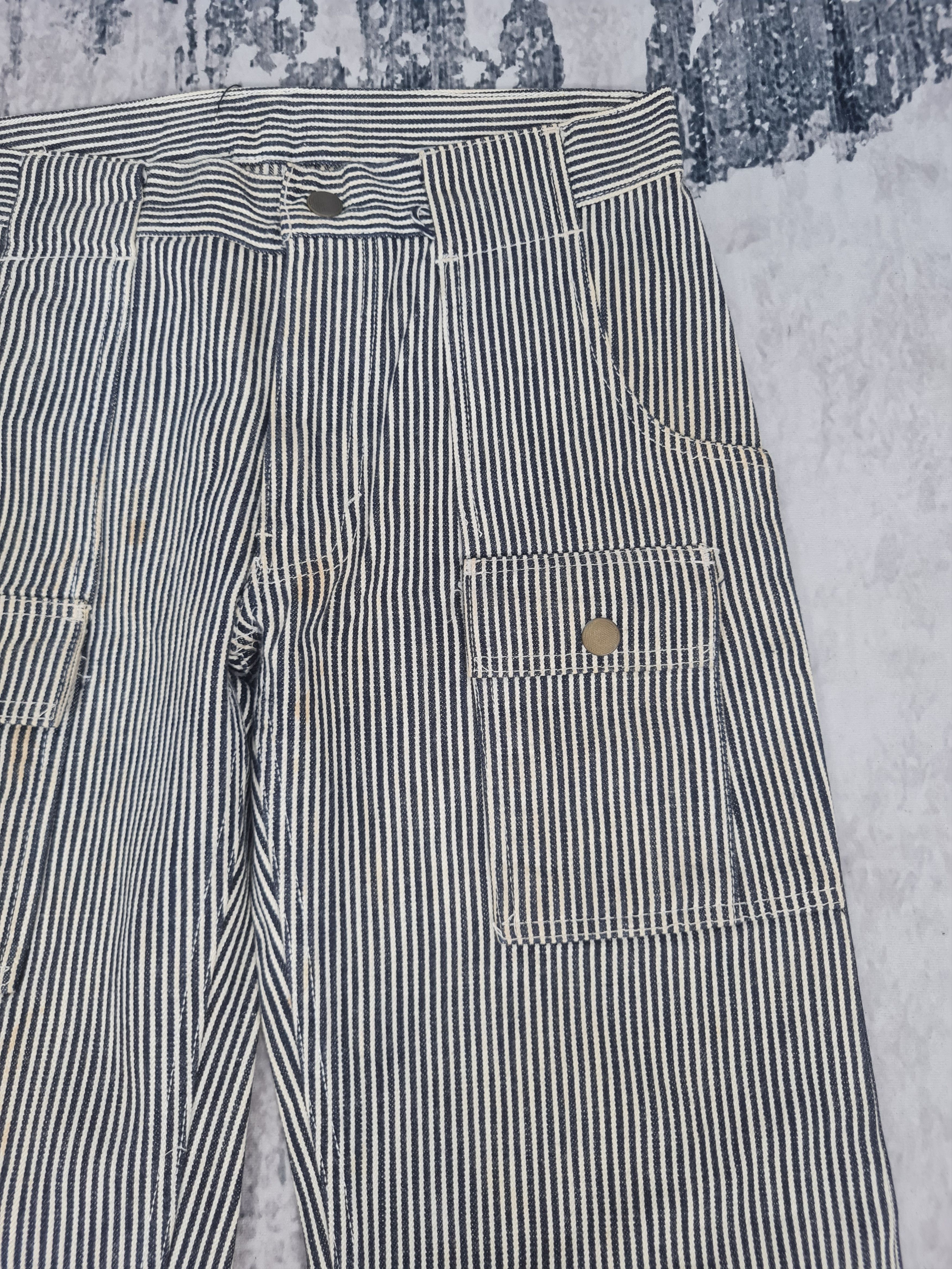 Japanese Brand Japanese Brand Bush Striped Workwear Pants 30x31.5 JB0186 Size US 30 / EU 46 - 7 Thumbnail