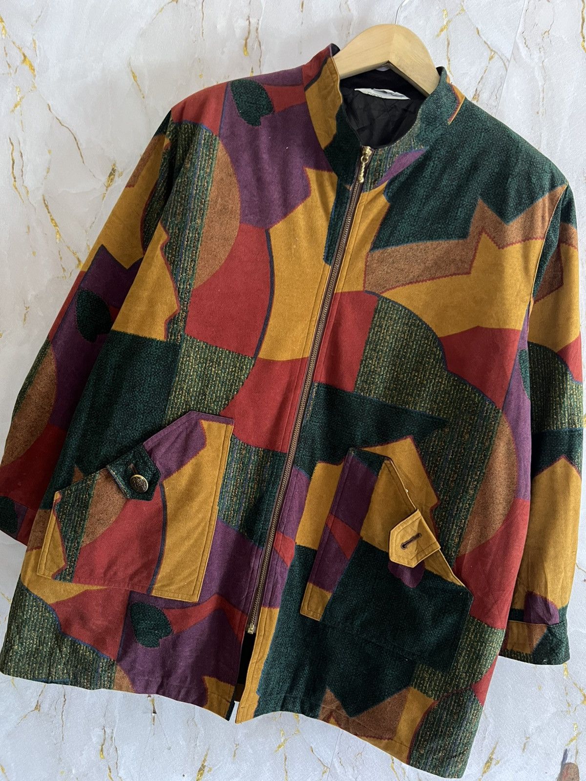 Japanese Brand Vintage 80s 90s Japanese Patchwork Abstract Jacket Size US L / EU 52-54 / 3 - 7 Thumbnail