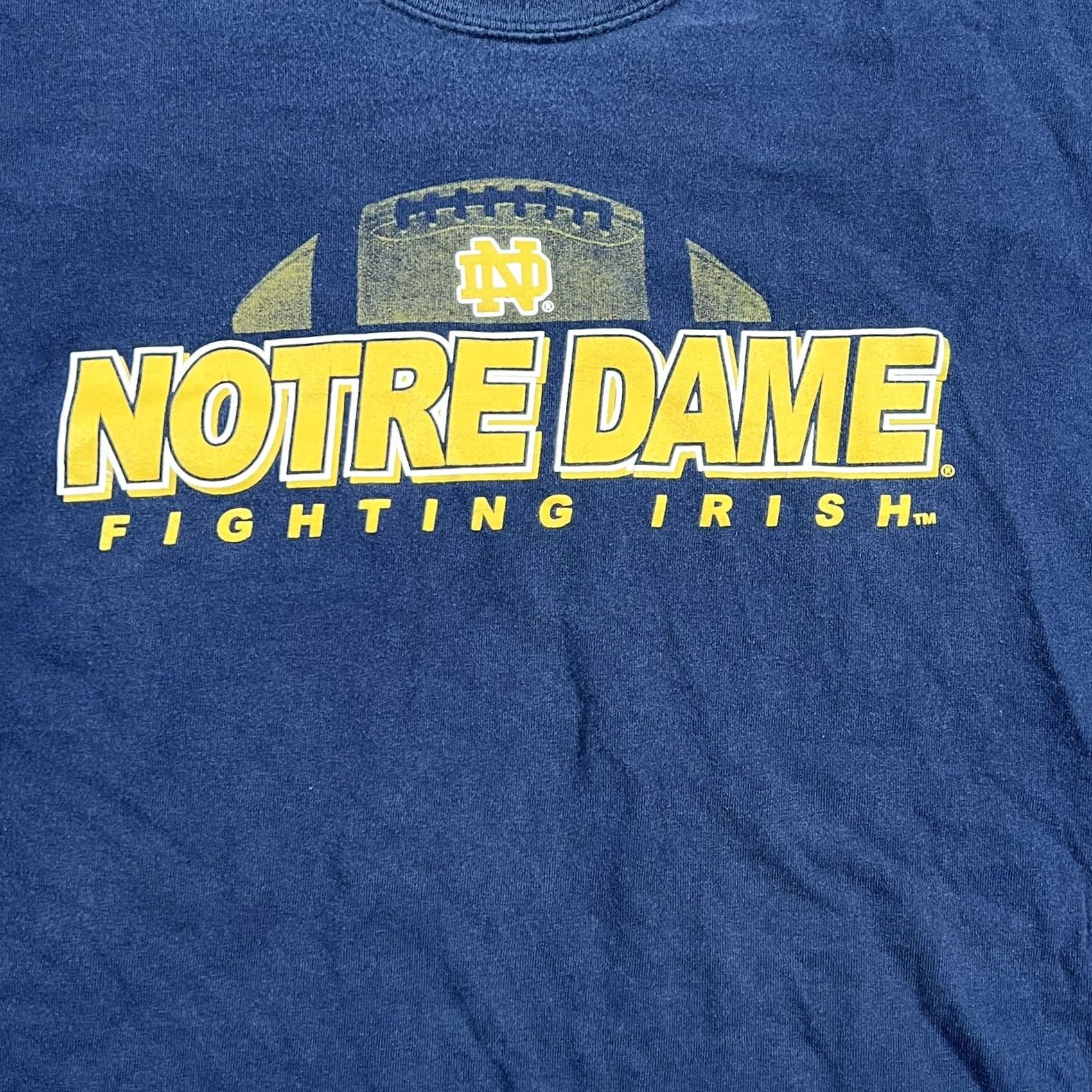 Vintage VINTAGE Notre Dame Fighting Irish Football T-Shirt 2XL Men Blue MV Sport Size 2XL Tshirt Size US XXL / EU 58 / 5 - 2 Thumbnail