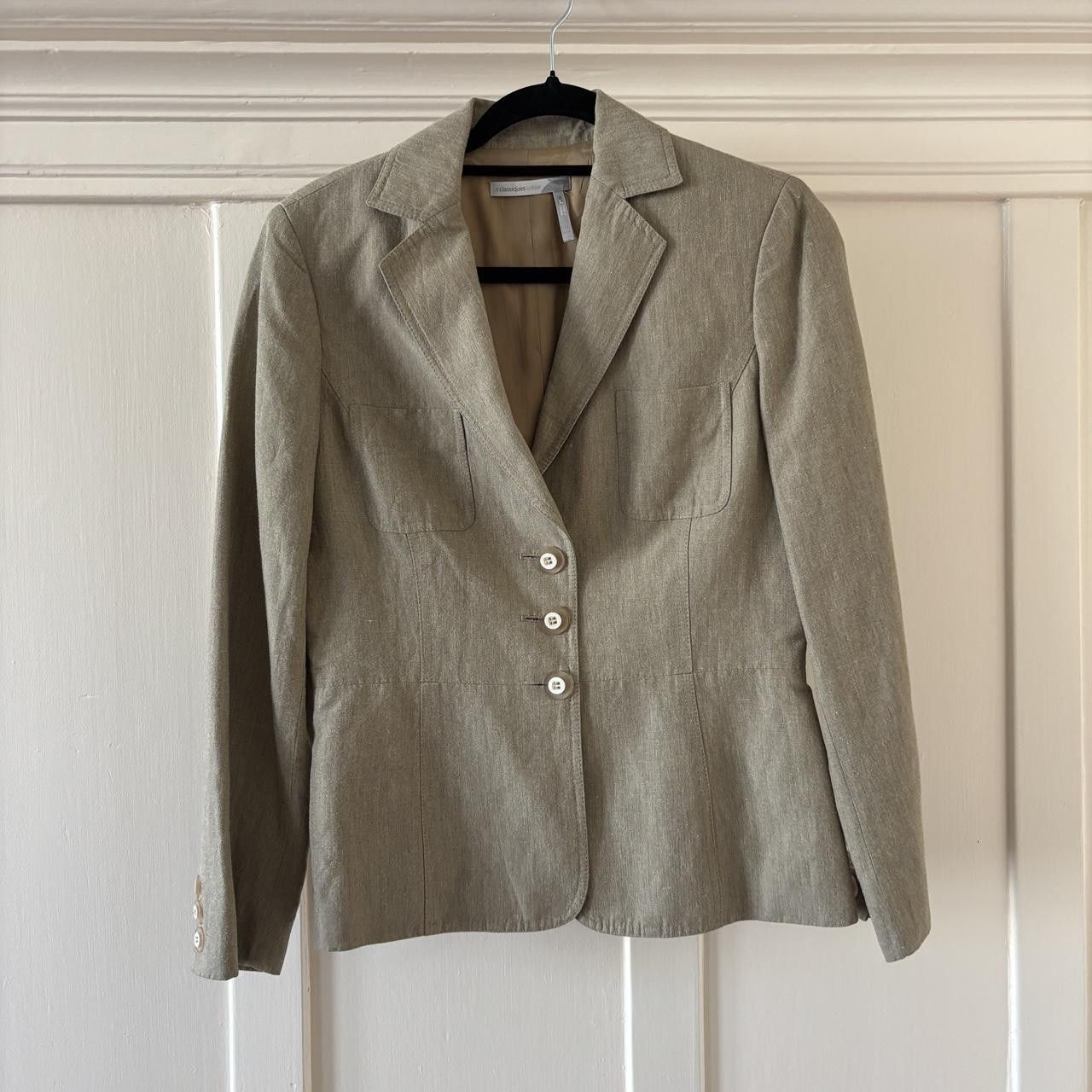 Nordstrom Classiques Entier Vintage Linen Silk Blazer Size S / US 4 / IT 40 - 2 Thumbnail