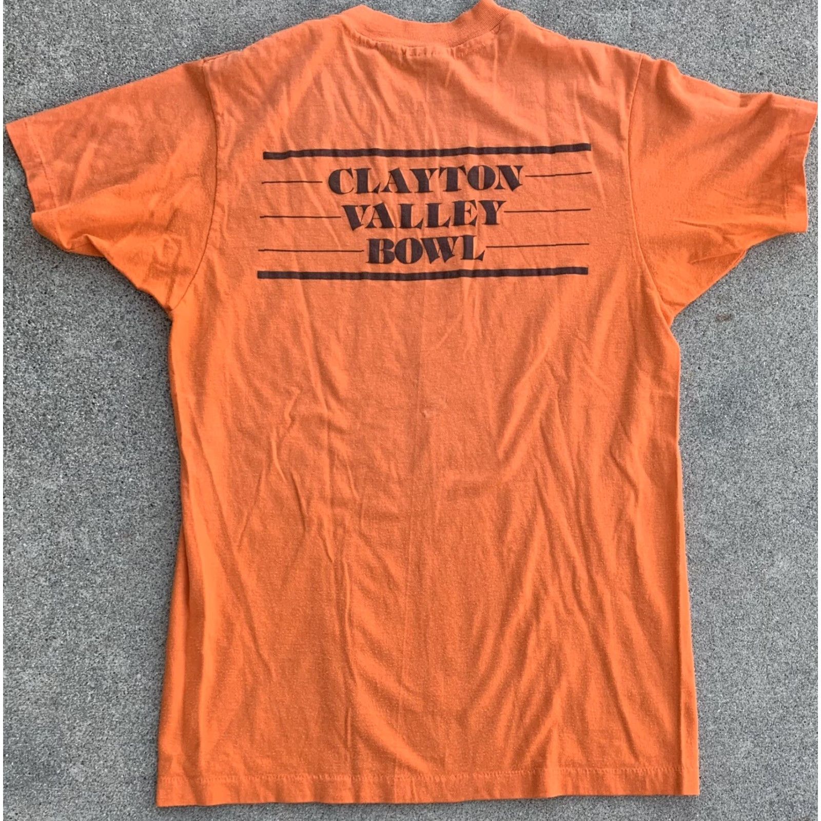 Hanes VINTAGE Hanes T-Shirt Men Orange 50/50 Clayton Valley Bowl Back Graphic Crew Neck Short Sleeve Size M Size US M / EU 48-50 / 2 - 3 Thumbnail