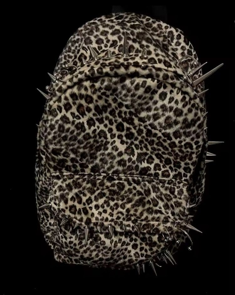 Other Punk Leopard Rivet Backpack Large Capacity Bag Unisex Size ONE SIZE - 2 Thumbnail