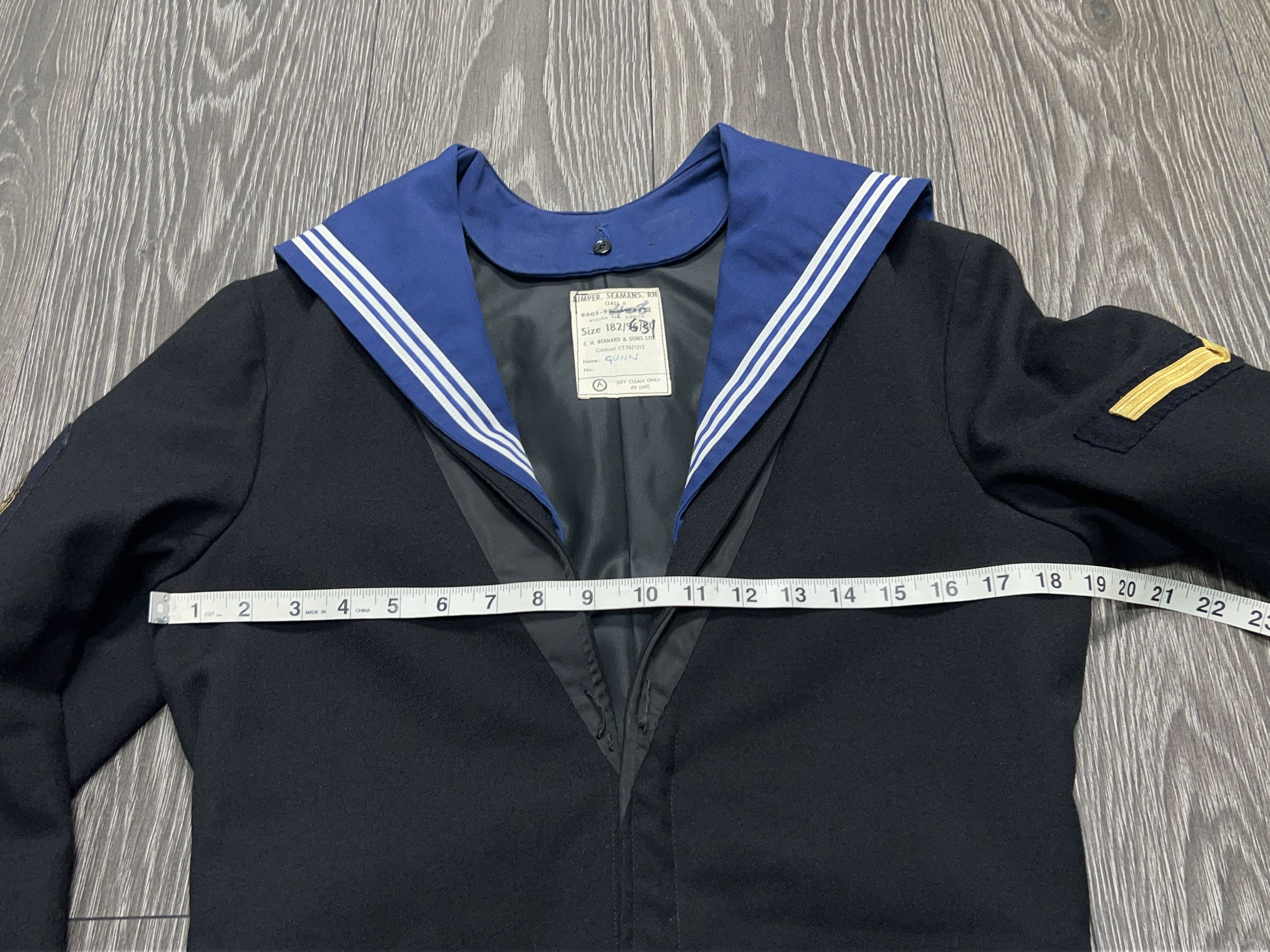 Vintage Royal British Navy Jumper Seamans Sailor Marine Sweater Size US XS / EU 42 / 0 - 12 Thumbnail