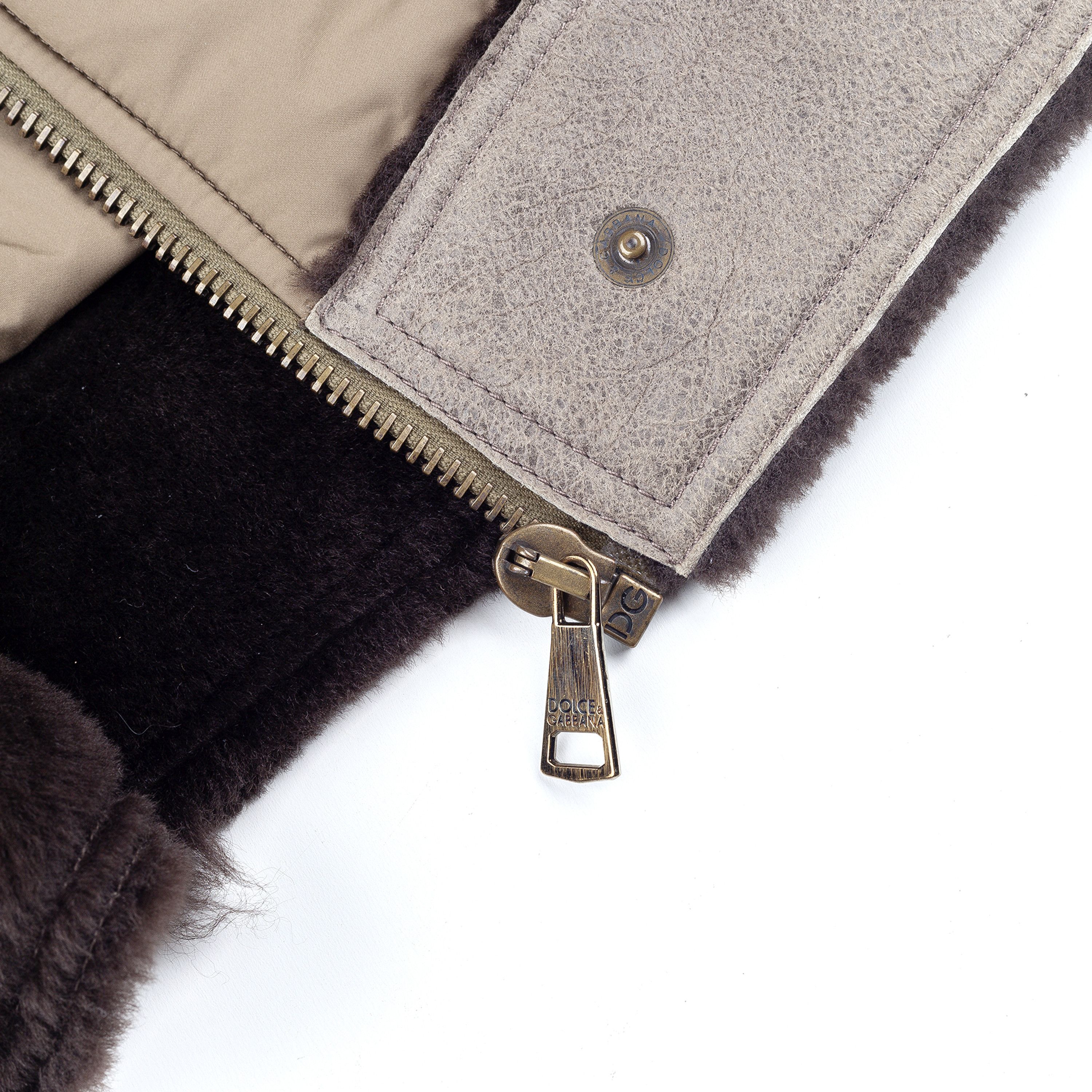 Dolce & Gabbana Dolce & Gabbana Brown Fur Lambskin Vintage Jacket (M) Size US M / EU 48-50 / 2 - 7 Thumbnail