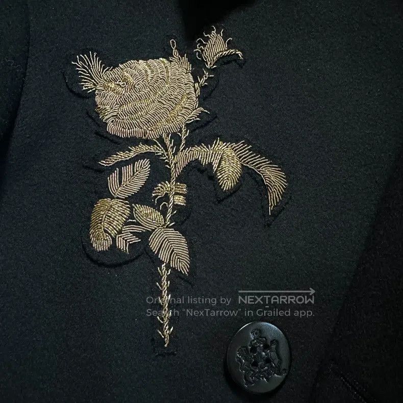 Alexander McQueen Alexander Mcqueen French gold thread embroidery woollen co Size US M / EU 48-50 / 2 - 3 Thumbnail